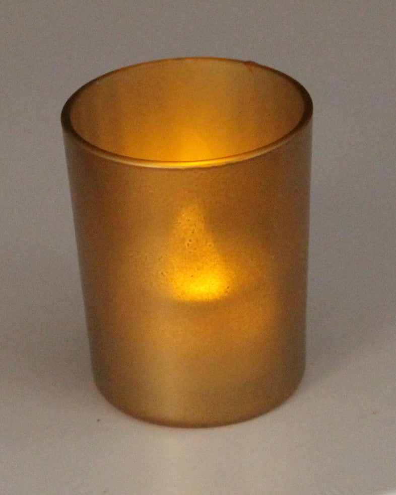 10 Pack Matt Gold Glass Votive Candle Holders - Elegant Table Centerpieces for Christmas, Wedding, Anniversary, Party & Home Decor | Perfect for Dining Tables, Mantels, and Event Receptions