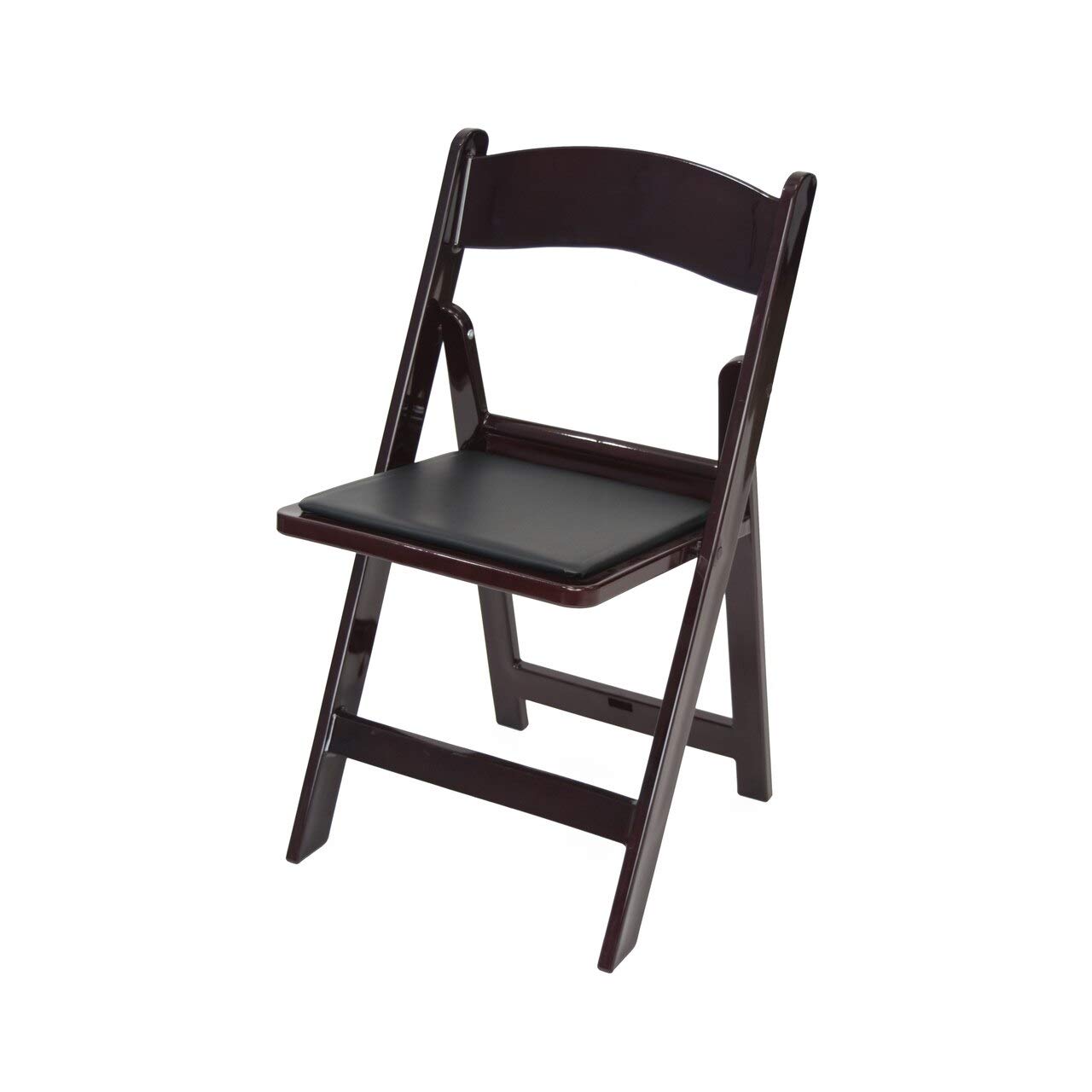 4-Pack Resin Folding Chairs - 1000 lb Weight Capacity - Heavy Duty Outdoor & Indoor Event Chairs for Weddings, Parties, Picnics, and Camping - Durable, Lightweight, Stackable Mahogany Folding Chairs
