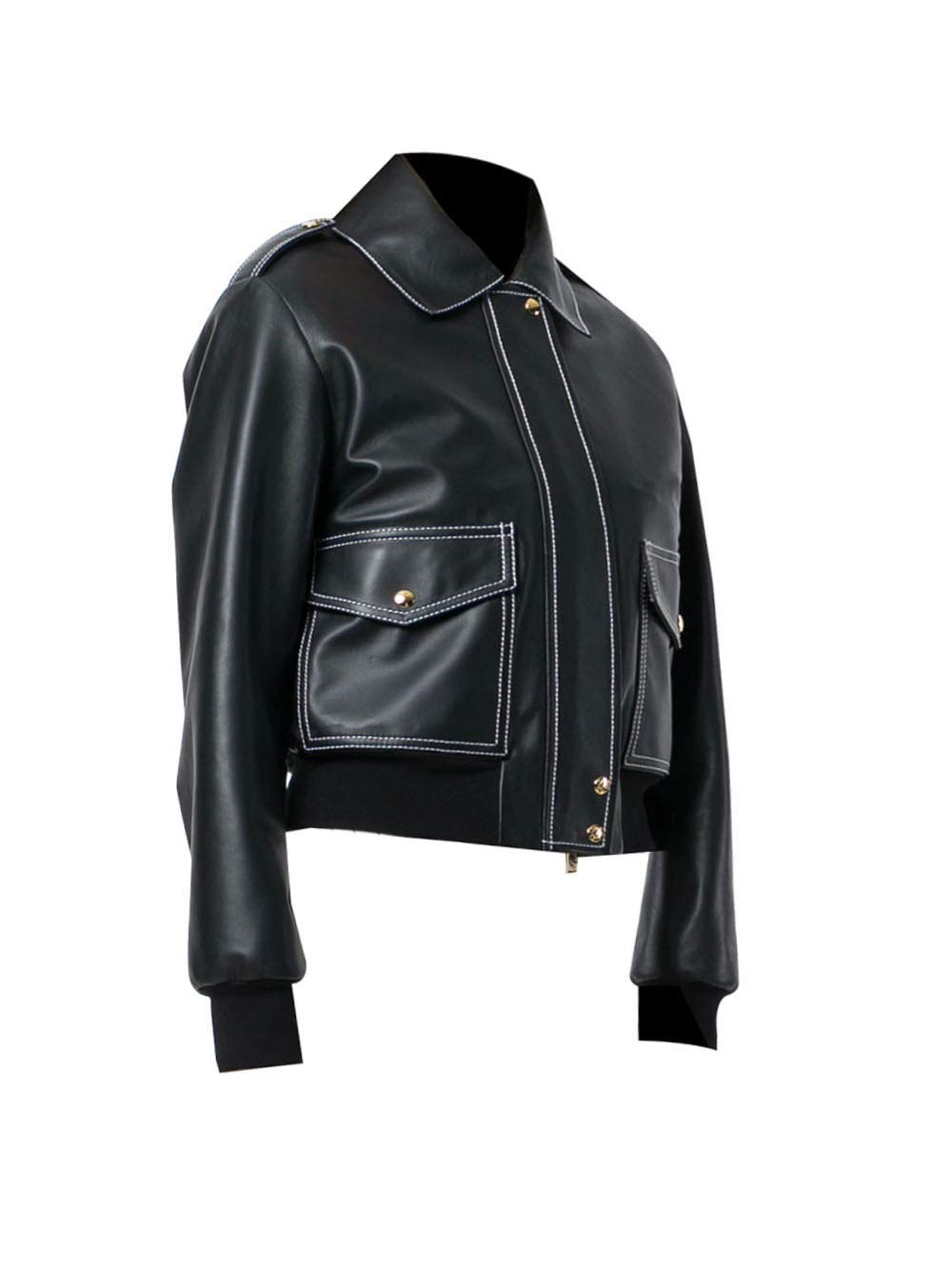 Women's Black Leather Jacket - Stylish Biker Jacket for Women | Perfect for Motorcycle Riding, Night Out & Casual Wear