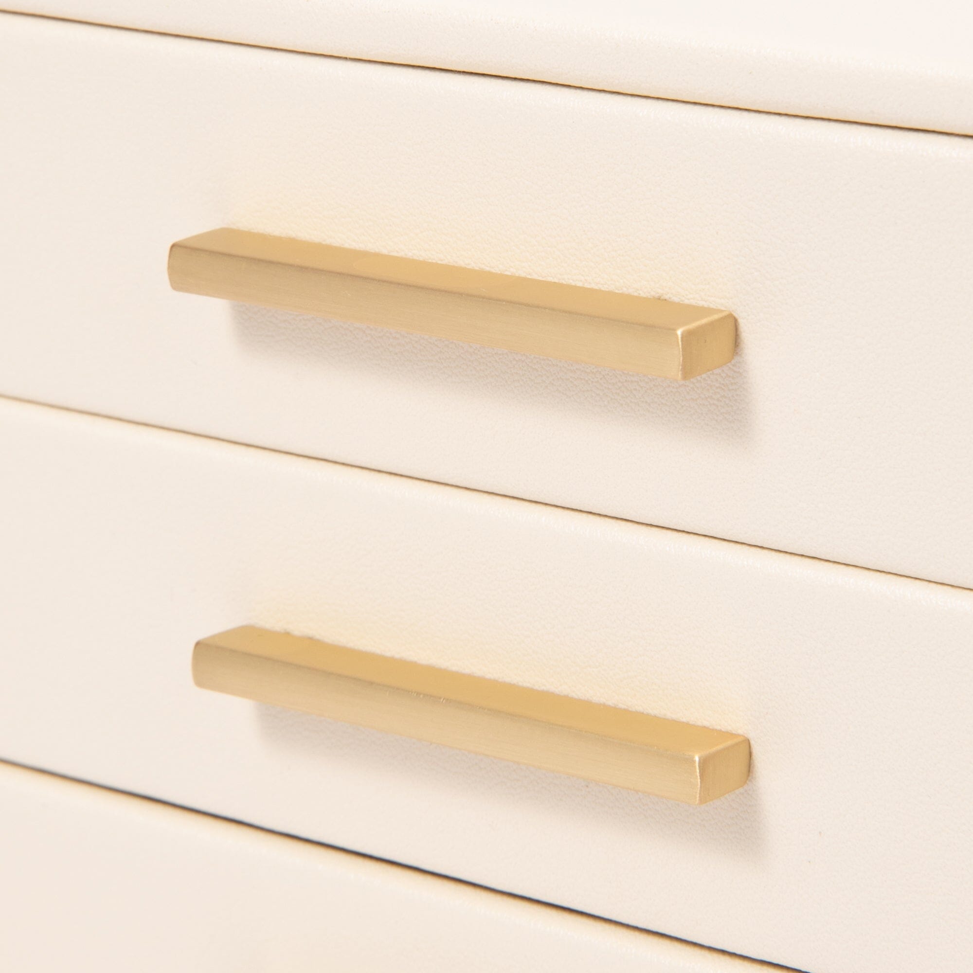 White 4-Section Drawer Jewelry Box - Perfect for Organizing Necklaces, Rings & Earrings on Dresser or Vanity