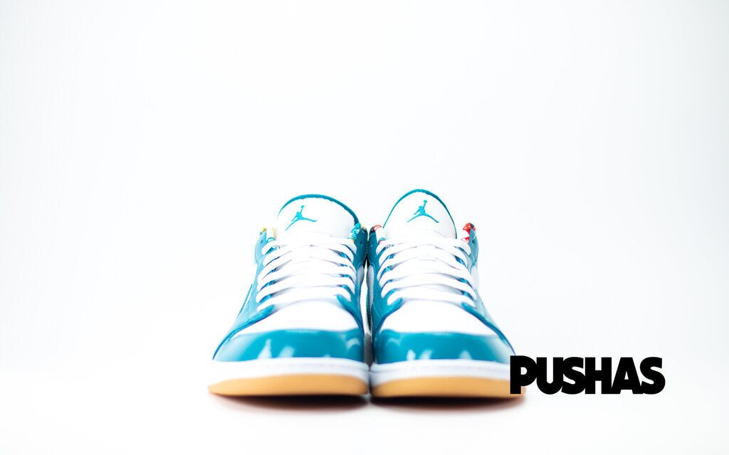 Air Jordan 1 Low SE 'Barcelona Cyber Teal' Sneakers (2022) - Men's Basketball Shoes for Casual Wear & Street Fashion