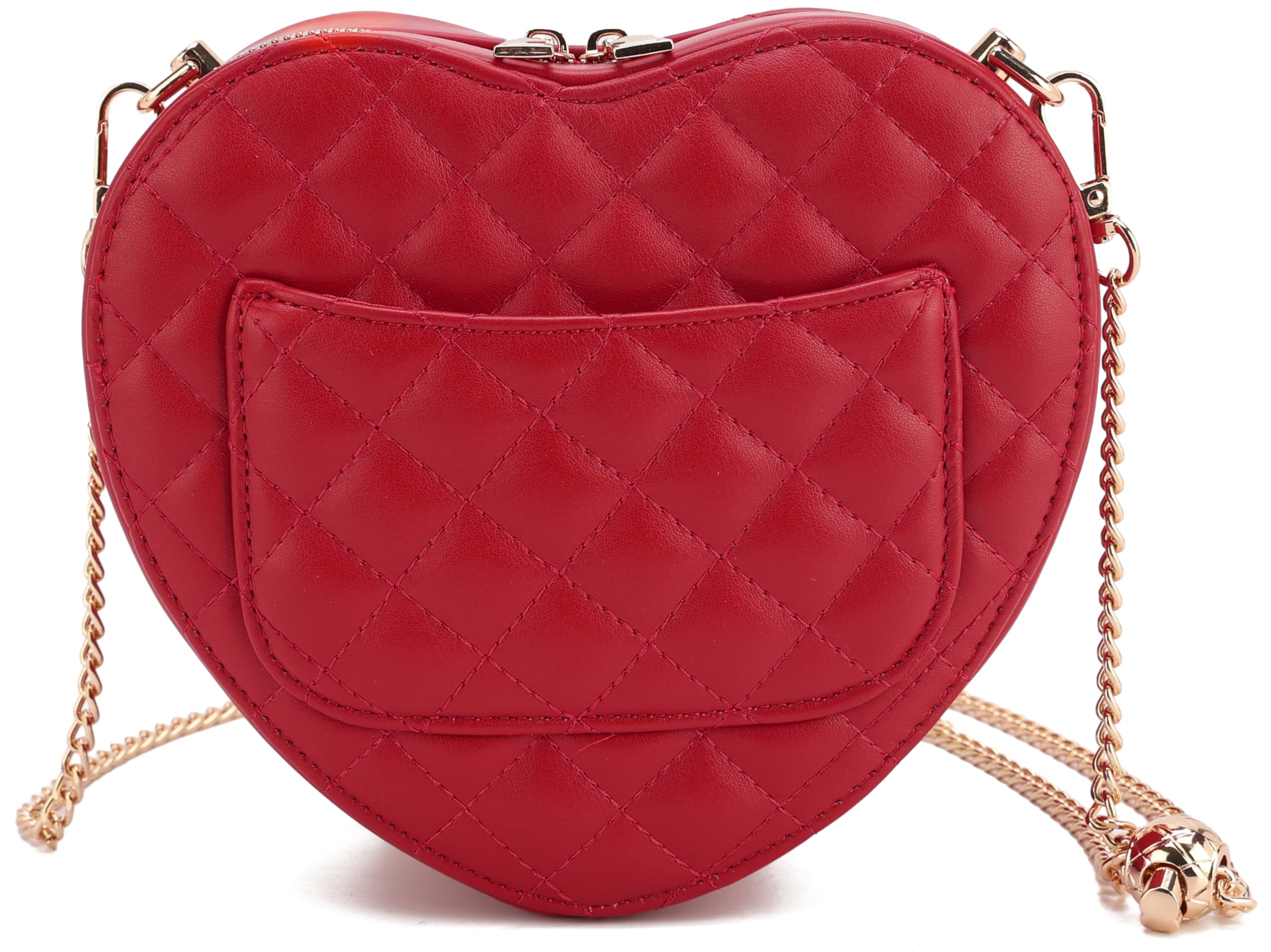 Heart-Shaped Satchel Crossbody Purse for Women - Zip-Around Shoulder Bag - Perfect for Date Nights & Casual Outings