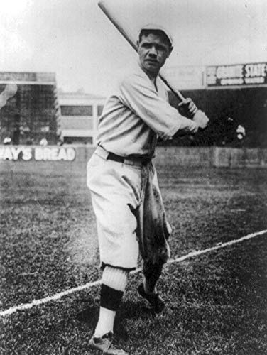 Babe Ruth Baseball Poster - 20x30 Inch Laminated Sports Wall Art with Vibrant Colors | Perfect for Home, Office & Man Cave Decor | George Herman Ruth Legend Memorabilia