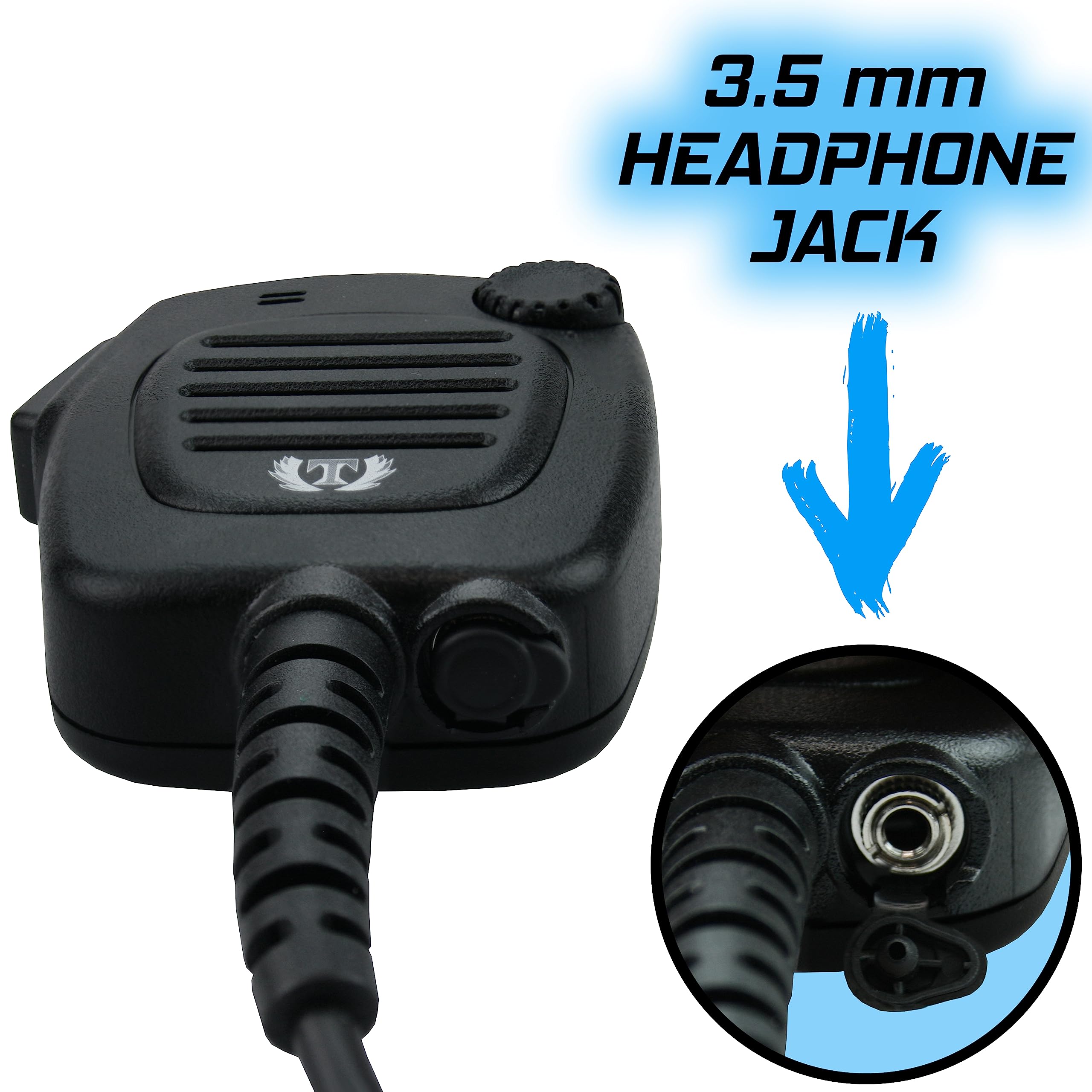 Heavy Duty Waterproof Hand Shoulder Remote Mic Speaker Replacement for Motorola Radio 2 Pin - Durable Communication Accessory for Outdoor, Construction & Emergency Use