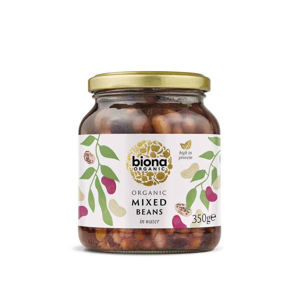 Biona Organic Mixed Beans 350g | Non-GMO, Gluten-Free | Perfect for Salads, Soups & Healthy Meals | Vegan & Plant-Based Protein Source