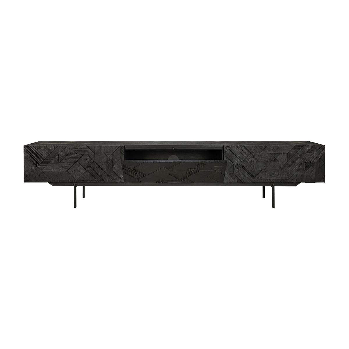 Modern 2-Drawer TV Stand with Graphic Print - Stylish Entertainment Center for Living Room, Bedroom & Home Theater