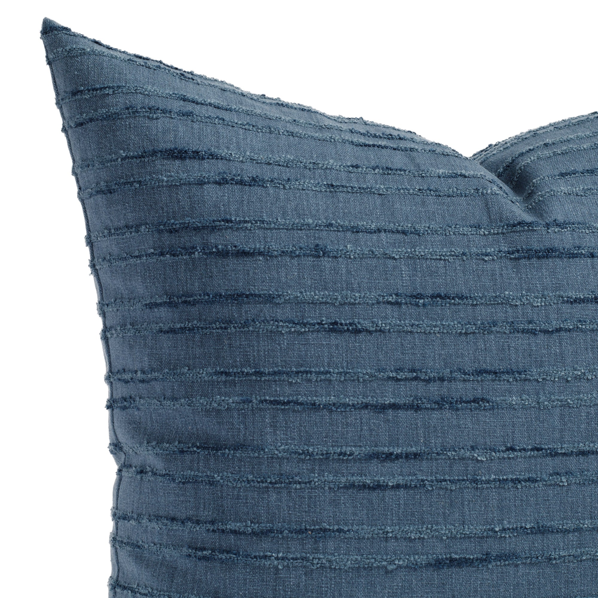 Malibu Stripe 22x22 Navy Throw Pillow Cover - Soft Decorative Cushion for Sofa, Bed & Home Decor