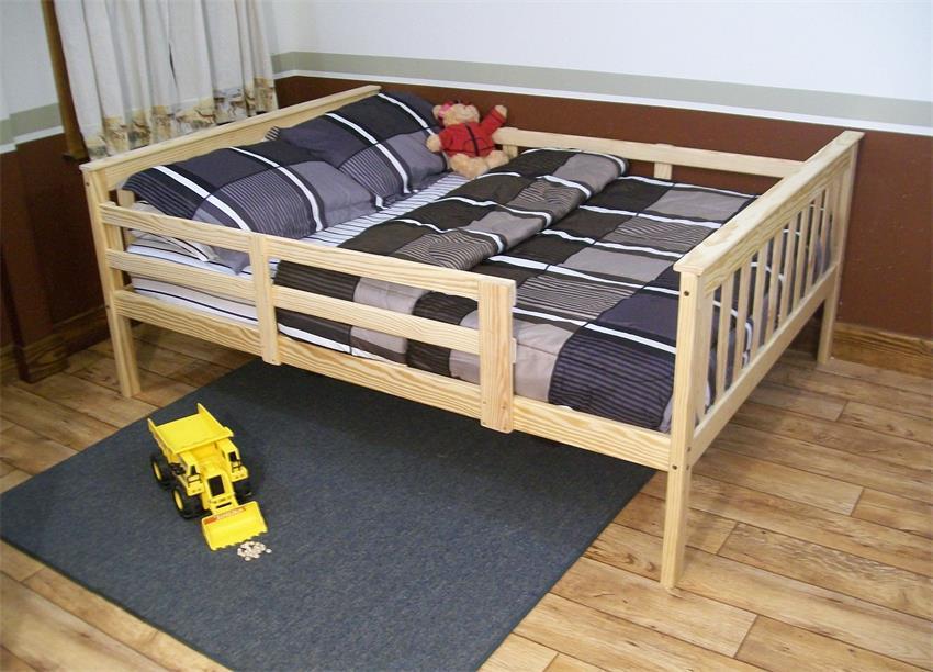 A & L Furniture Mission Style Twin/Full/Queen Bed with Safety Rails - Sturdy Wooden Bed Frame for Kids, Teens & Adults - Perfect for Bedrooms, Guest Rooms & Dormitories