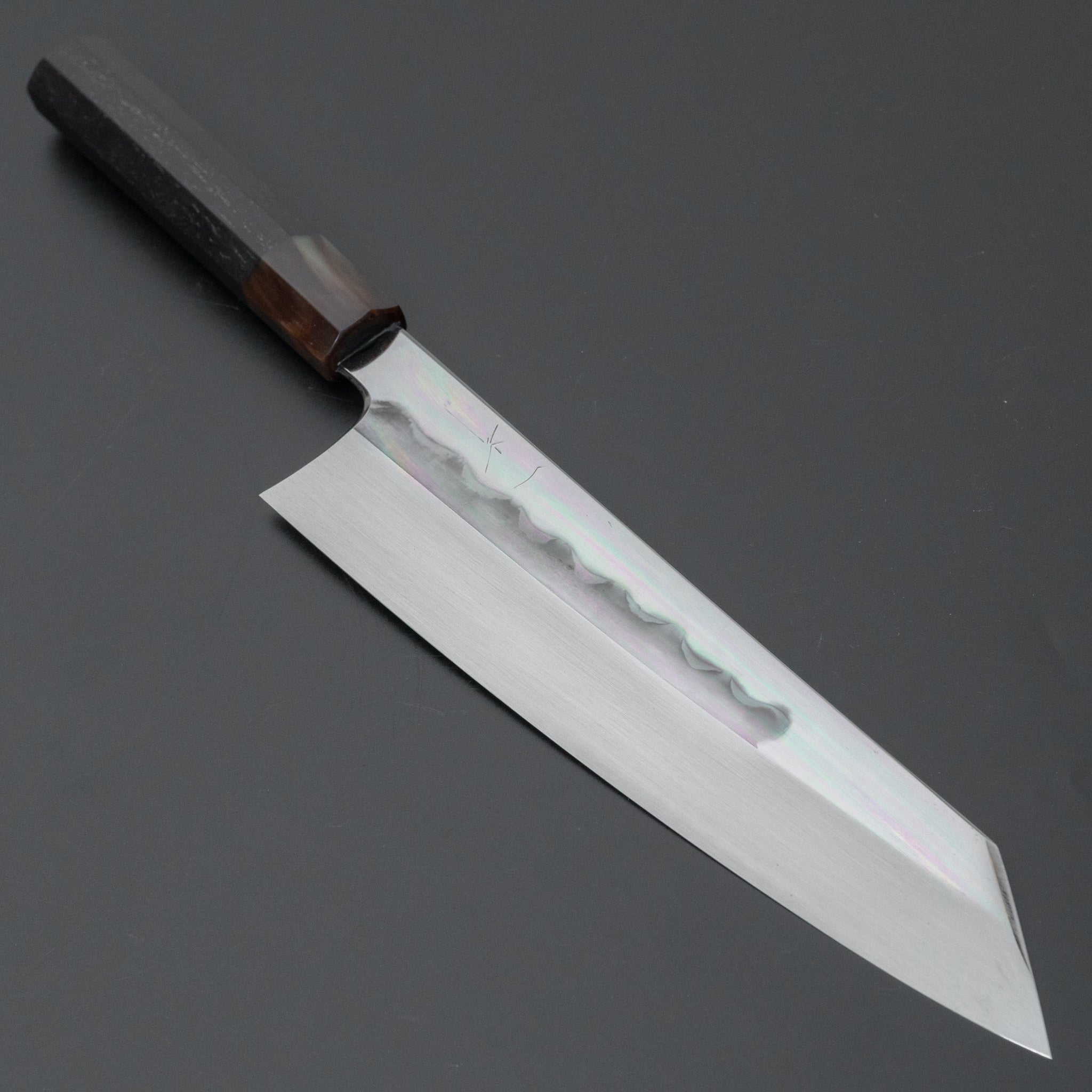 Hitohira Togashi White #1 Notaremon Mizu Honyaki Kiritsuke Gyuto 240mm Japanese Chef Knife with Taihei Ebony Handle (#068/Saya Included) - Premium Sushi & Meat Cutting Tool for Professional Chefs & Home Cooks