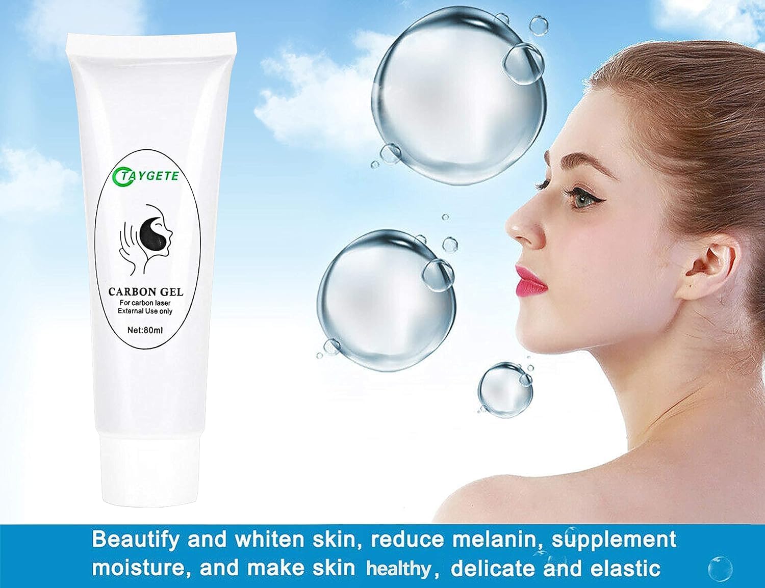 Professional Carbon Peel Gel for Q-Switch Nd:YAG Laser - 80ml Skin Rejuvenation Treatment, Deep Facial Cleansing & Blackhead Removal - Ideal for Spa, Clinic & At-Home Skincare Routine