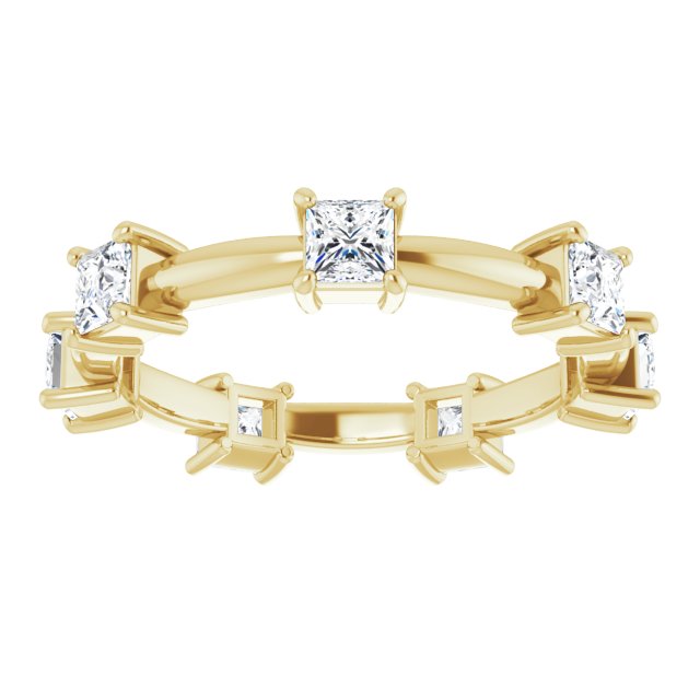 1.26 Carat Princess Cut Diamond Eternity Band Ring for Women - Perfect for Weddings, Anniversaries & Special Occasions