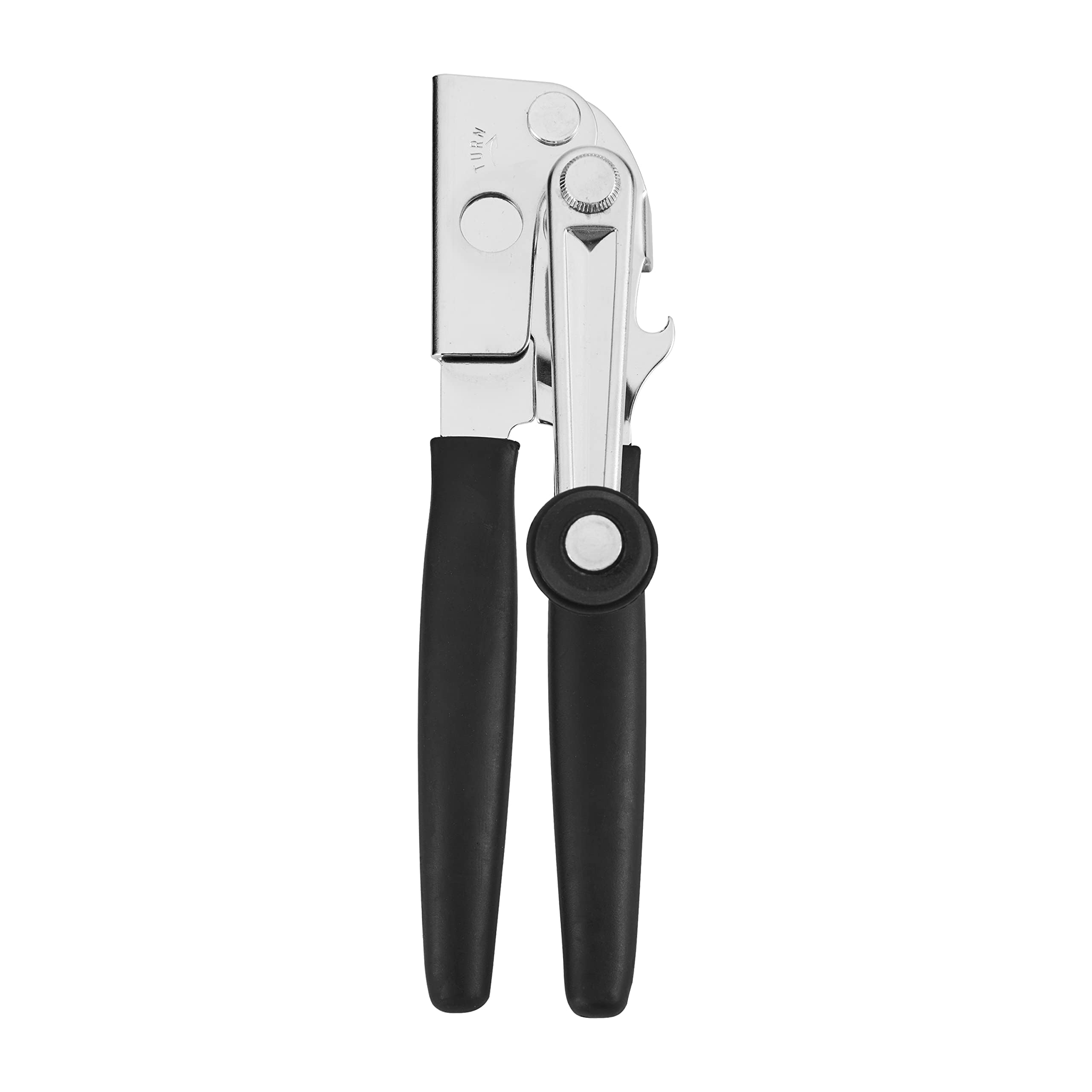 **Easy Crank Can Opener - 10.4 Inch Manual Can Opener for Kitchen, Camping & Emergency - Durable & Ergonomic Design (Black)**