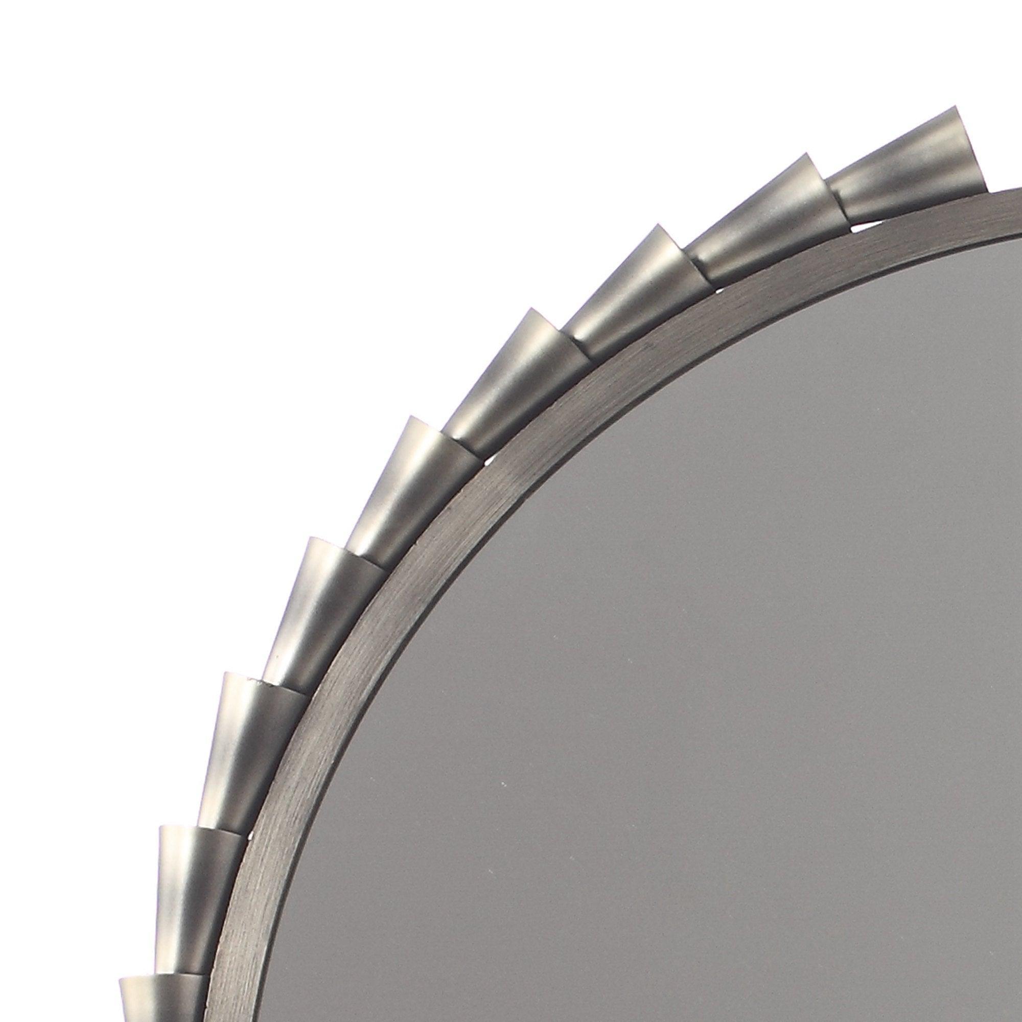 Modern Grey Sunset Wall Mirror - Classic Round Decorative Mirror for Living Room, Bedroom & Entryway - Perfect for Home Decor & Wall Art
