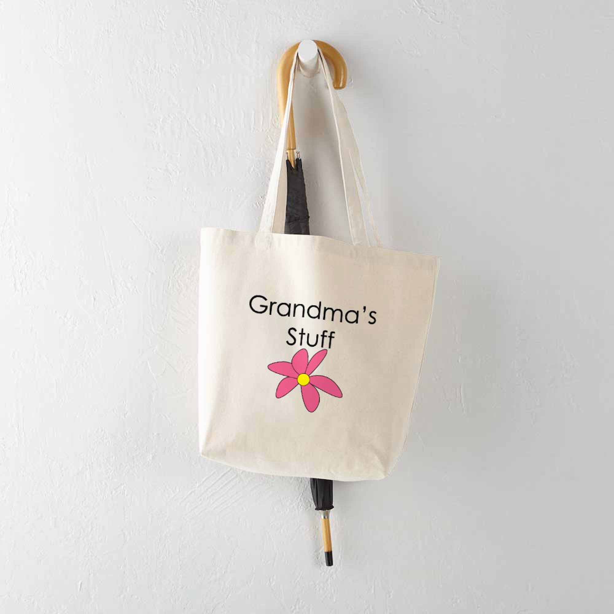 Grandma's Stuff Natural Canvas Tote Bag - Reusable Eco-Friendly Shopping Bag for Groceries, Beach & Daily Use | CafePress
