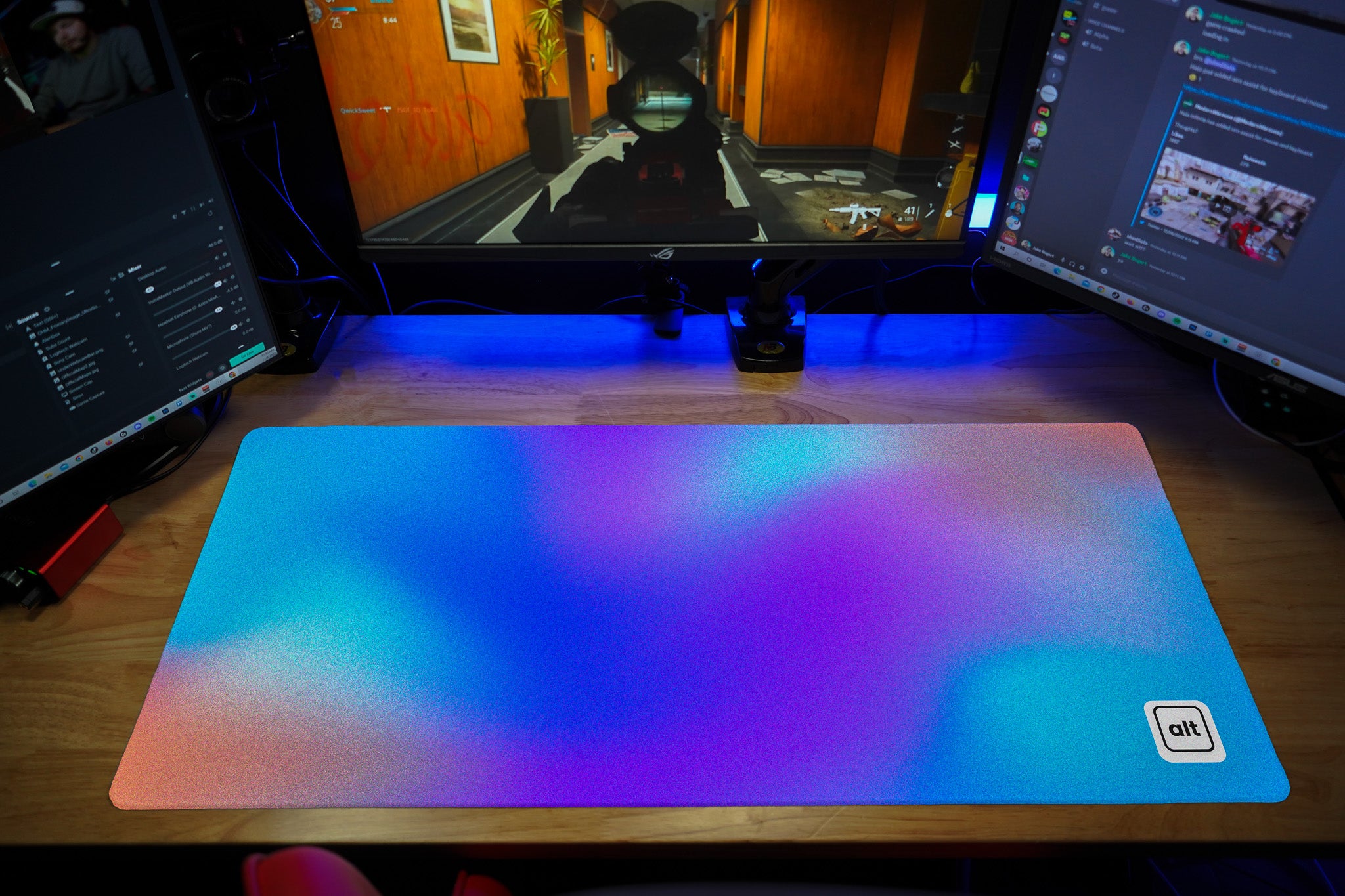 Premium Blue Poise Mouse Pad - Non-Slip Gaming & Office Desk Mat with Smooth Surface for PC, Laptop, Workstation - Perfect for Gamers, Programmers & Professionals