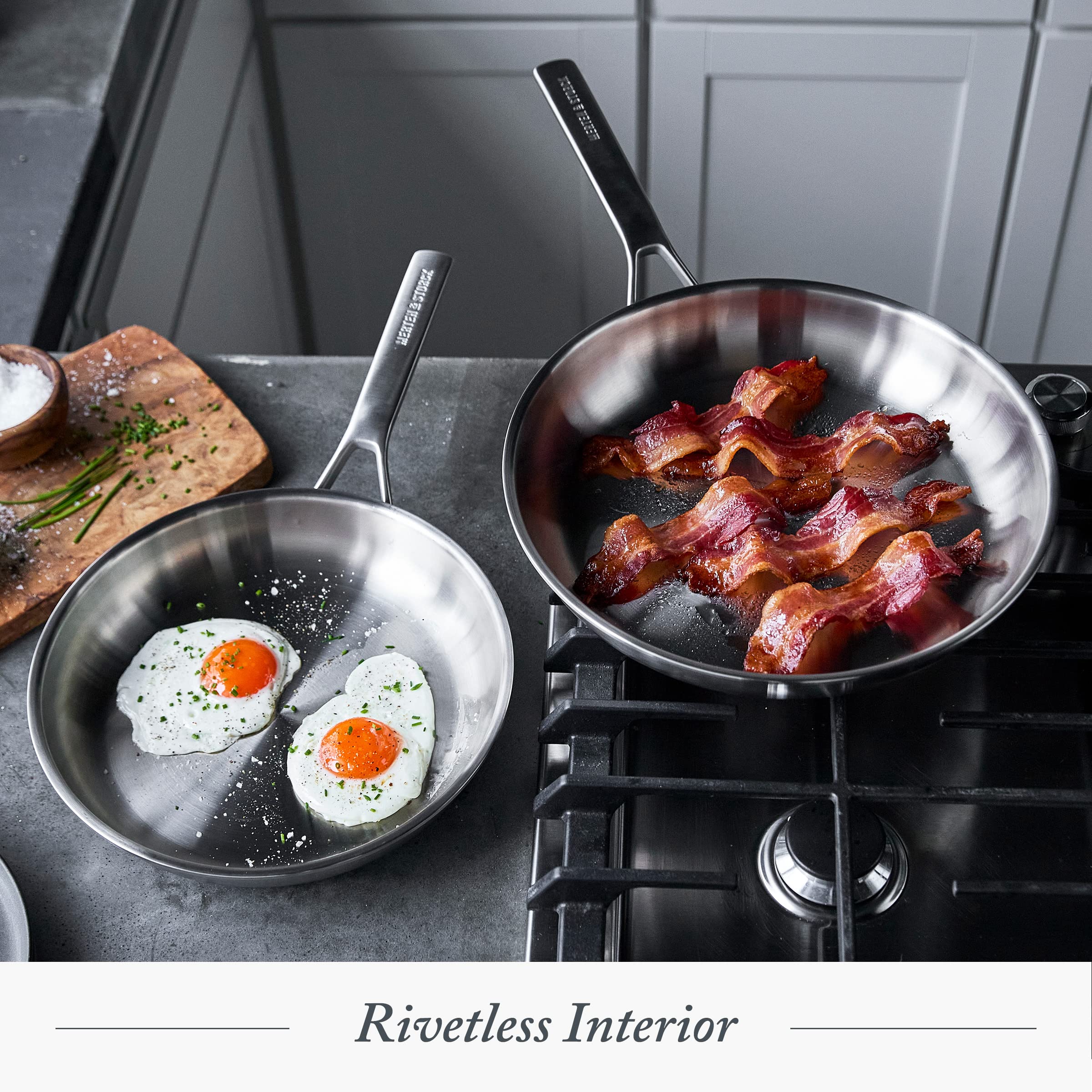 Merten & Storck Tri-Ply Stainless Steel 8-Piece Cookware Set - Professional Pots & Pans with Multi-Clad Construction, Measurement Markings, Drip-Free Pouring Edges & Durable Glass Lids - Induction, Oven & Dishwasher Safe - Perfect for Home Cooking, Restaurant Use & Gift Giving