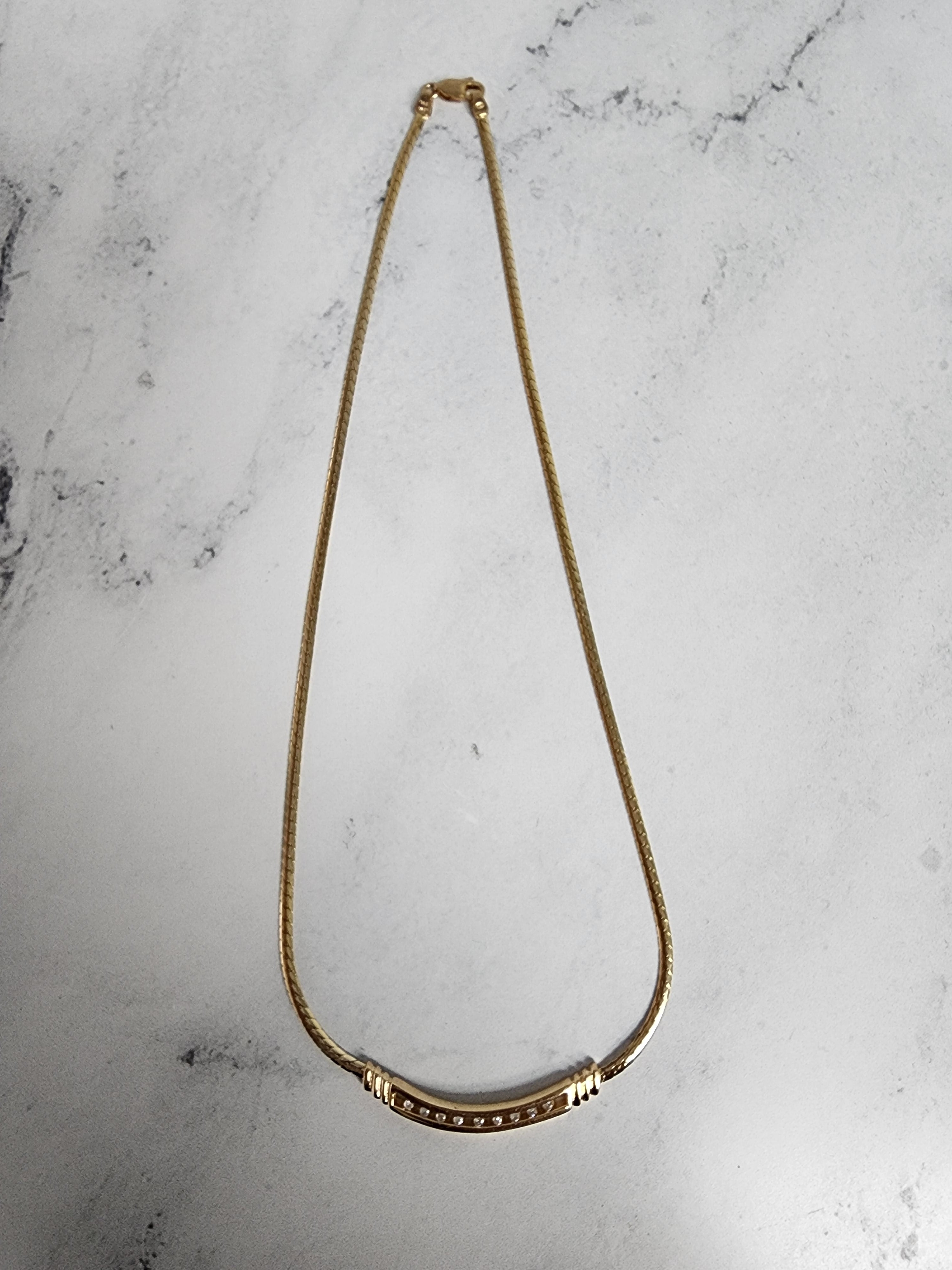 14k Yellow Gold Tension Set Diamond Bar Necklace for Women - Elegant Everyday Jewelry & Perfect Gift for Birthdays, Anniversaries