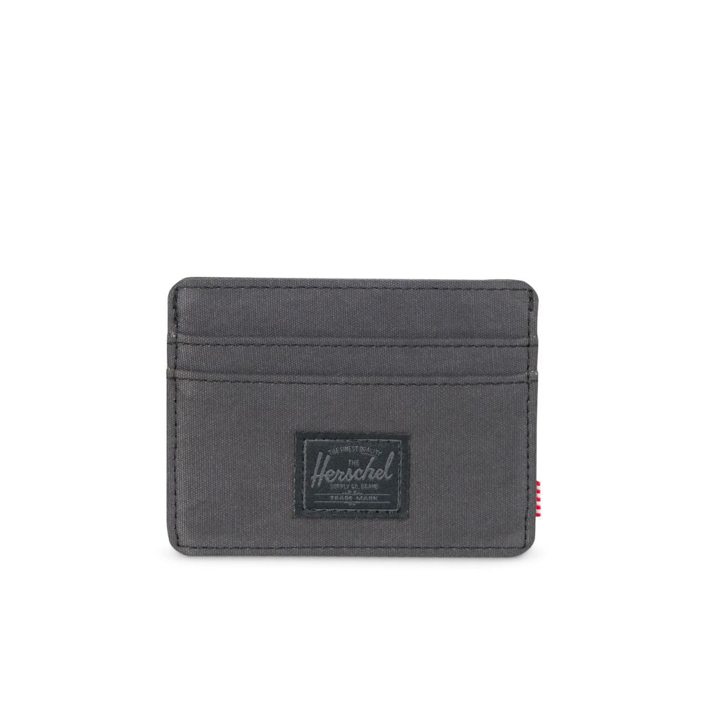 Herschel Charlie Wallet - Black Ion Canvas RFID Blocking Slim Bifold Wallet for Men & Women | Travel, Everyday Carry, Minimalist Style