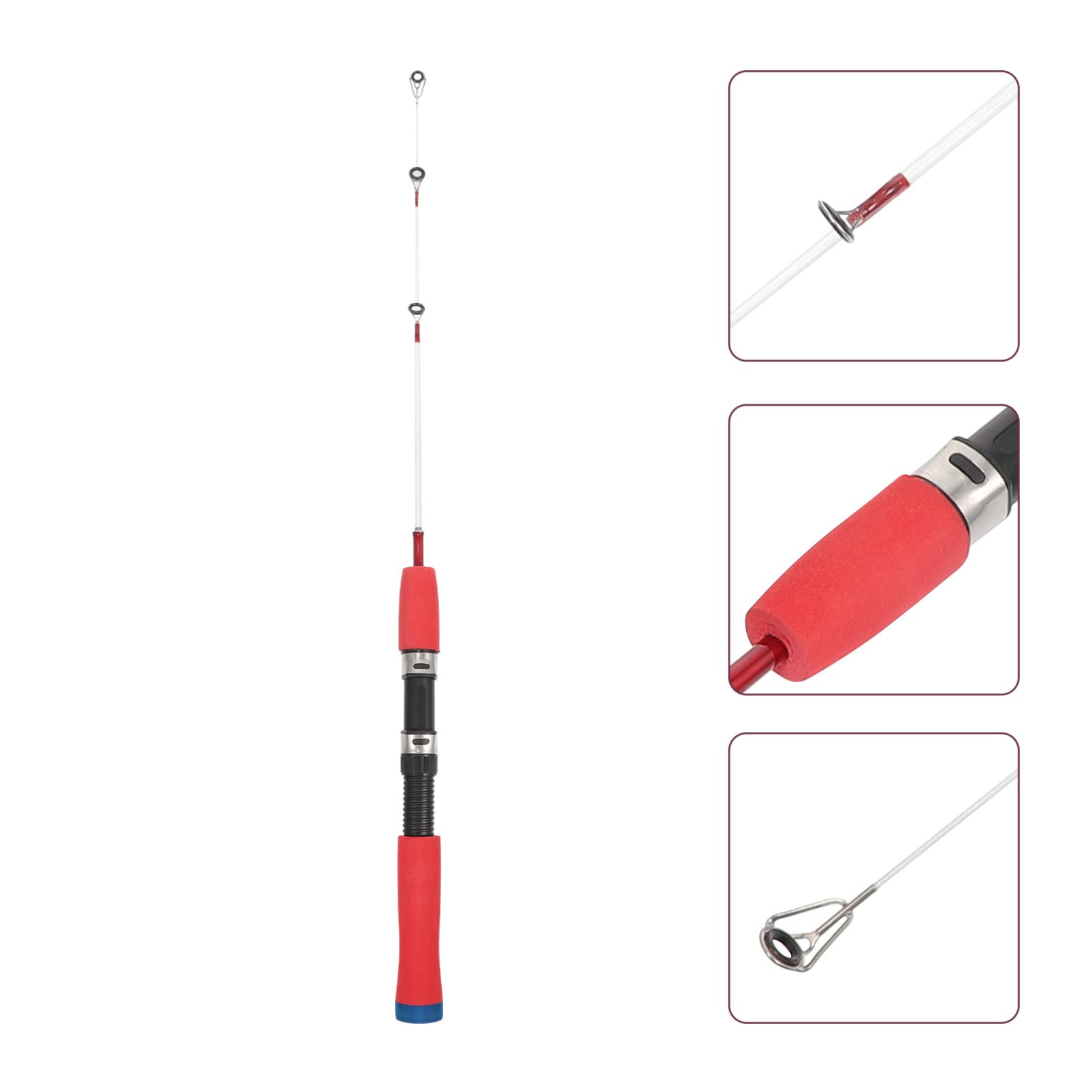 CLISPEED Kids Fishing Pole - 2 Pack Ice Fishing Rod Set with Short Pole for Winter Ice Fishing | Perfect for Children's Outdoor Winter Activities & Family Fishing Trips
