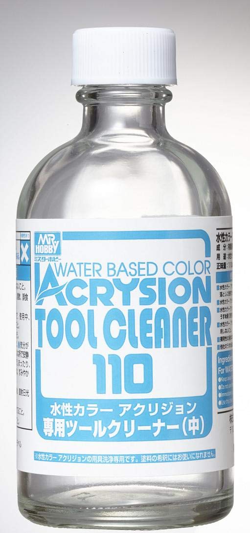 Mr. Hobby Acrysion Technical Tool Cleaner (110ml) - Premium Paint Brush & Airbrush Cleaner for Model Kits, Miniatures & Hobby Tools - Perfect for Acrylic Paint Removal & Equipment Maintenance