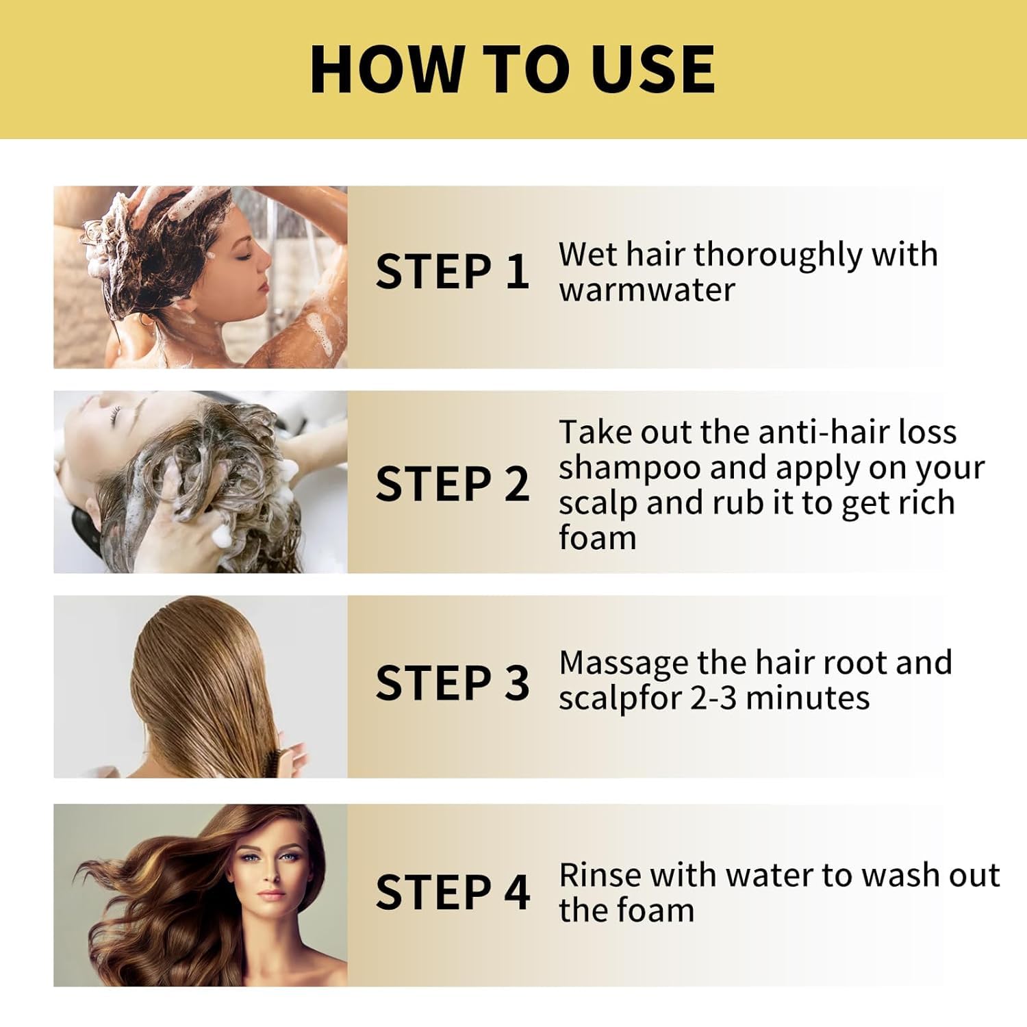 Ginger Hair Growth Shampoo for Thinning Hair & Hair Loss - Natural Thickening Shampoo with Ginger Extract to Stimulate Growth, Repair Damage & Add Shine (8.5 fl oz) - Perfect for Daily Use & Scalp Care Routine