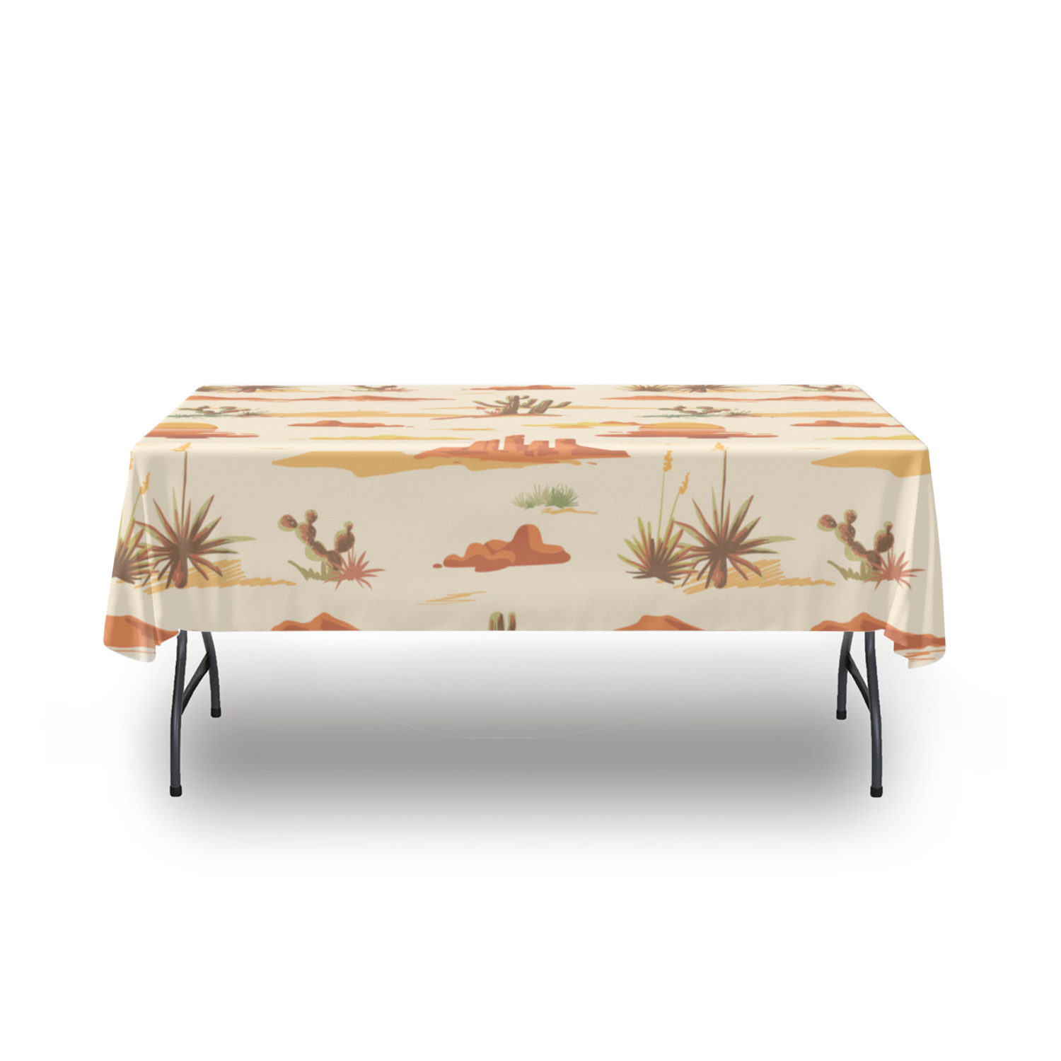 Desert Scene Tablecloth - 4 Sizes Polyester Table Linens for Picnics, Parties & Outdoor Dining | Waterproof & Wrinkle-Resistant