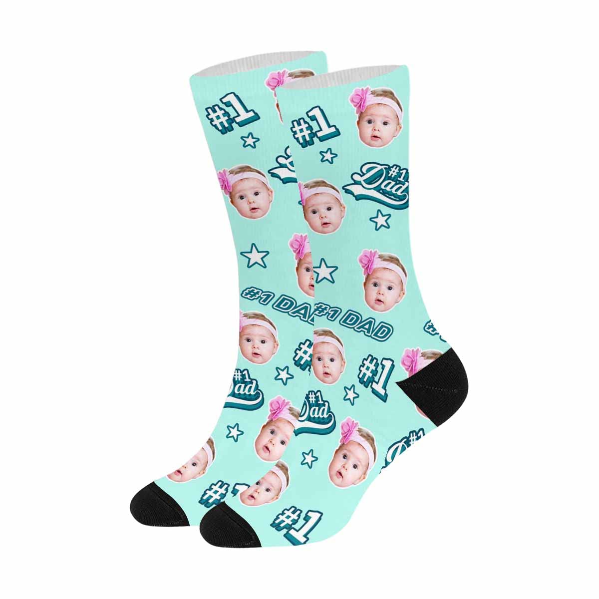 Personalized Custom Face Socks with Photo - Novelty Gift for Men, Women & Dad - 