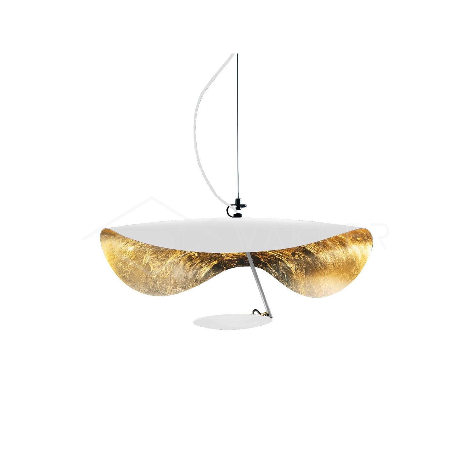 Modern Giorgio Pendant Light - Elegant Hanging Chandelier for Dining Room, Kitchen Island & Bedroom Lighting - Gold/Bronze Finish Glass Shade Ceiling Light Fixture