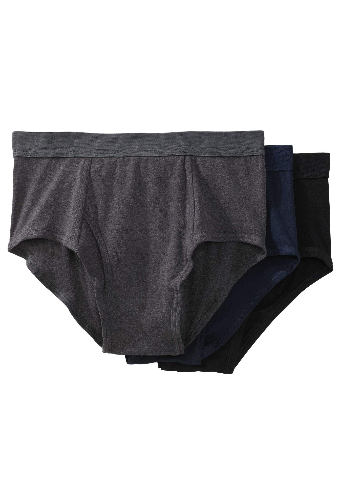 KingSize Men's Big & Tall Classic Cotton Briefs 3-Pack - Soft & Breathable Underwear for Plus Size Men - Perfect for Everyday Comfort, Work & Lounge Wear