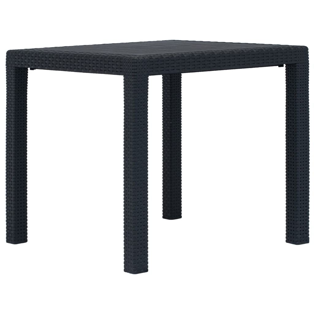 Estink Outdoor Dining Table - Durable Plastic Rattan Look Patio Table for Garden, Backyard, Picnic & Home Use - Perfect for BBQs, Parties & Relaxing Outdoors