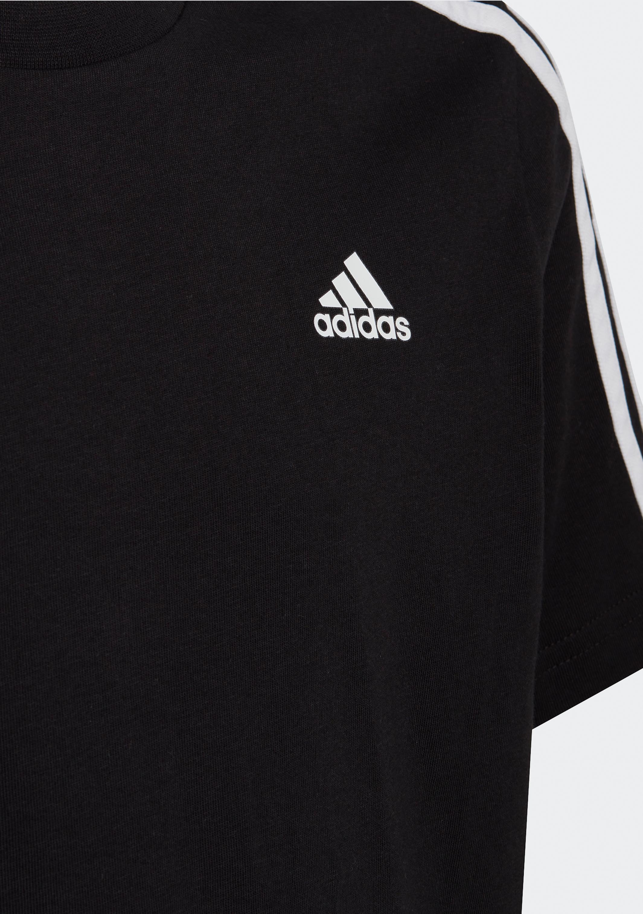 Adidas Kids' Essentials 3-Stripes Cotton T-Shirt - Comfortable Casual Wear for Boys & Girls - Perfect for School, Playdates & Everyday Outfits