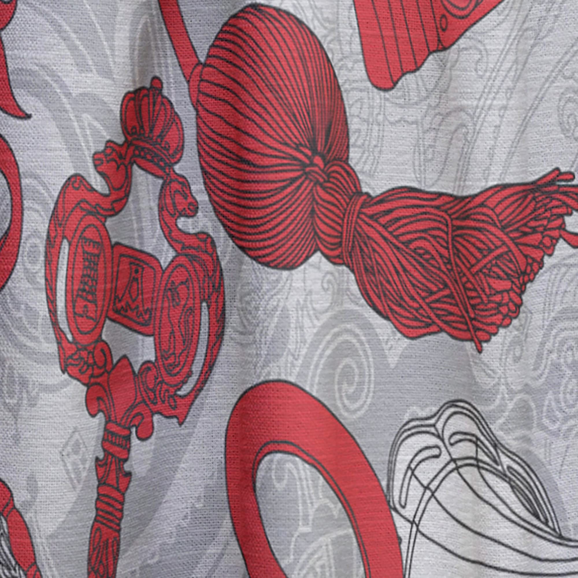 DesignQ Thermal Insulated Blackout Curtains - 'Paris with Red Keys' Art Print - 52x120 Inch Single Panel for Bedroom & Living Room - Noise Reducing & Energy Saving Window Drapes for Home Decor