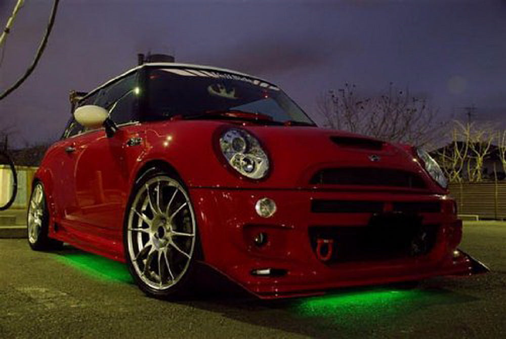 4-Piece Multi-Color RGB 252 LED Underbody Car Lighting Kit with Remote Control - Customize Your Ride for Night Cruising & Car Shows