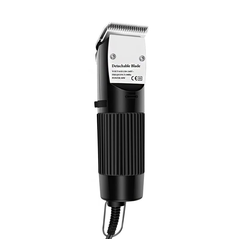 Professional Hair Clippers for Men - Barber Grade Metal Hair Trimmer with Wired UK Plug (Black) - Perfect for Home Haircuts, Salon Styling & Beard Grooming