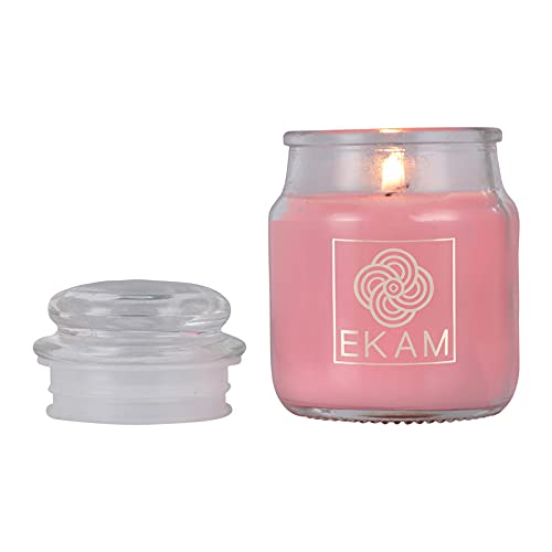 EKAM Strawberry Cookie Jar Scented Candle - 85g Home Decor Gift with 18-Hour Burn Time | Perfect for Living Room, Bedroom & Aromatherapy Relaxation