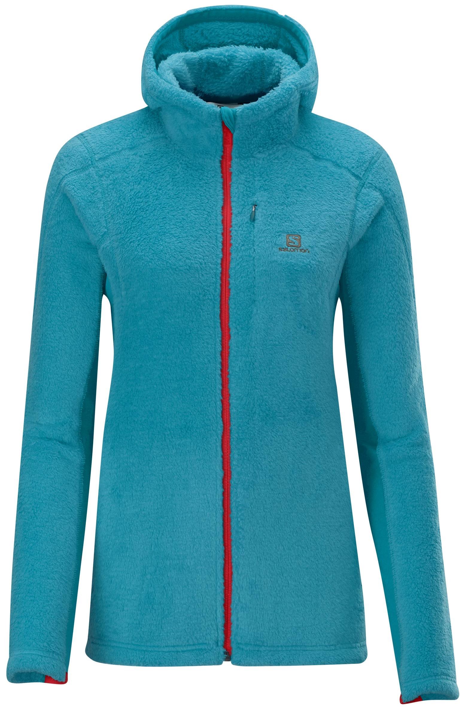 Salomon Women's High Pile Full Zip Midlayer Hoodie - Warm Fleece Jacket for Hiking, Running & Outdoor Activities - Winter Sports & Casual Wear