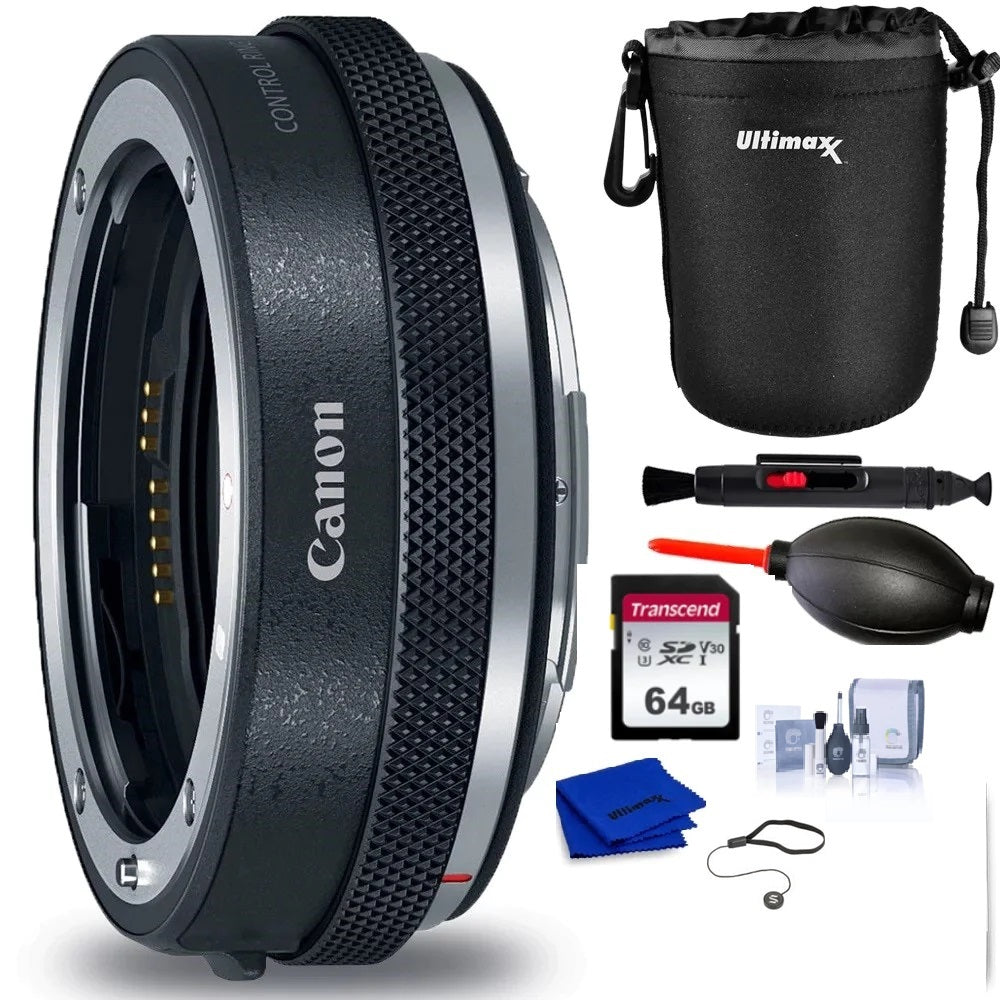 Canon EF-EOS R Control Ring Mount Adapter 2972C002 with 8-Piece Accessory Kit for Professional Photography & Videography