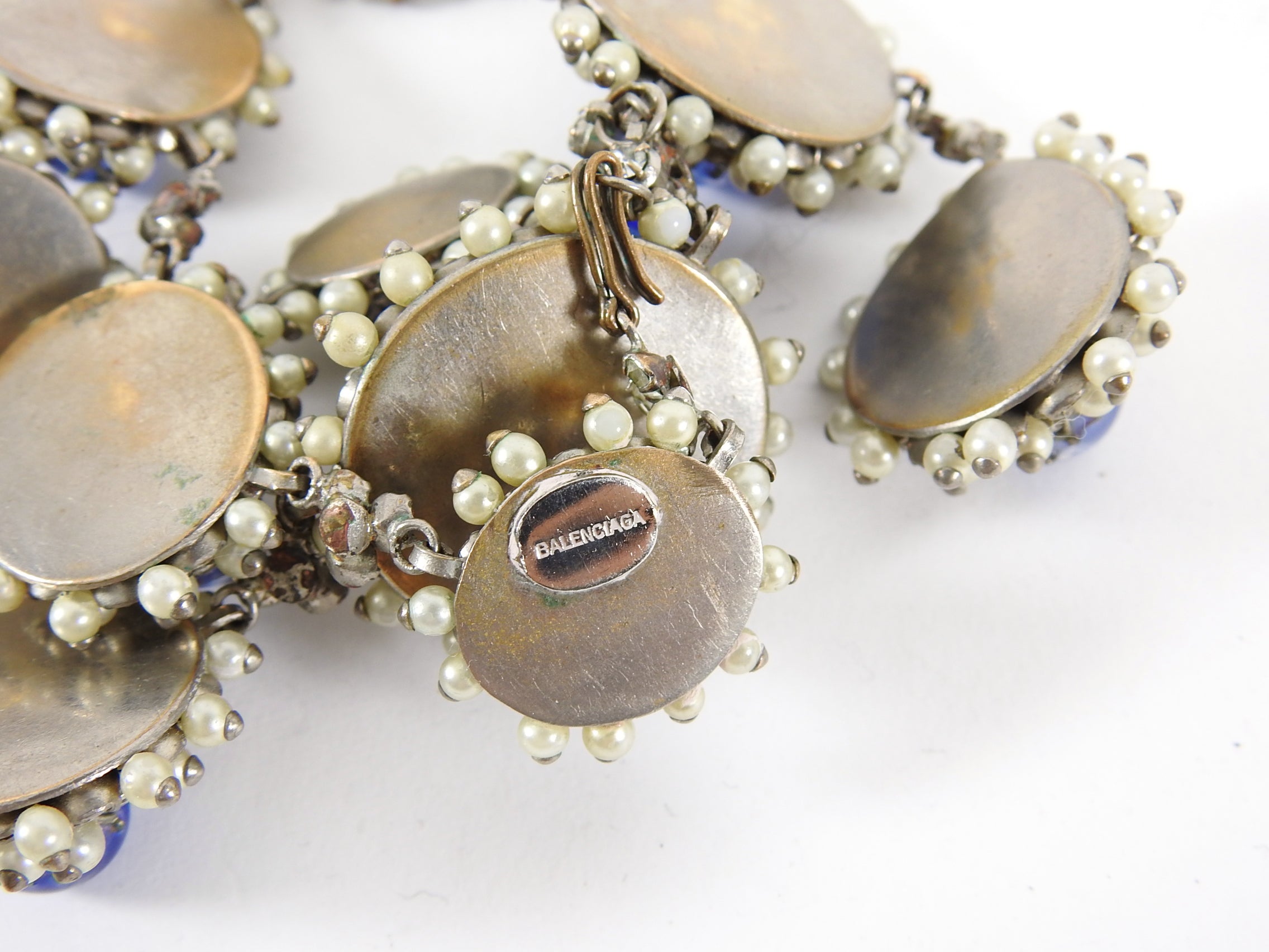 Balenciaga Goossens Vintage 1950's Faux Pearl Necklace - Elegant Glass Bead Statement Jewelry for Women, Perfect for Parties, Weddings & Special Occasions