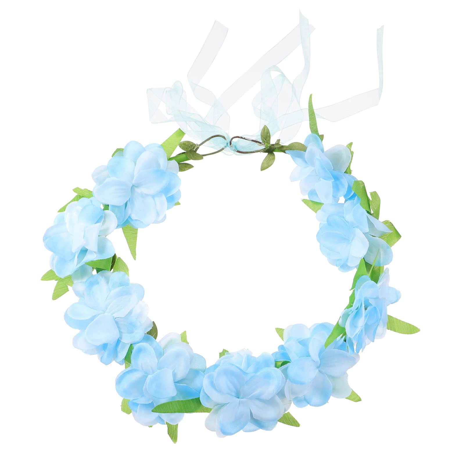 Amosfun Floral Flower Crown Headband for Women Girls - Wedding Bridal Beach Holiday Party Photo Props - Boho Spring Summer Festival Accessories