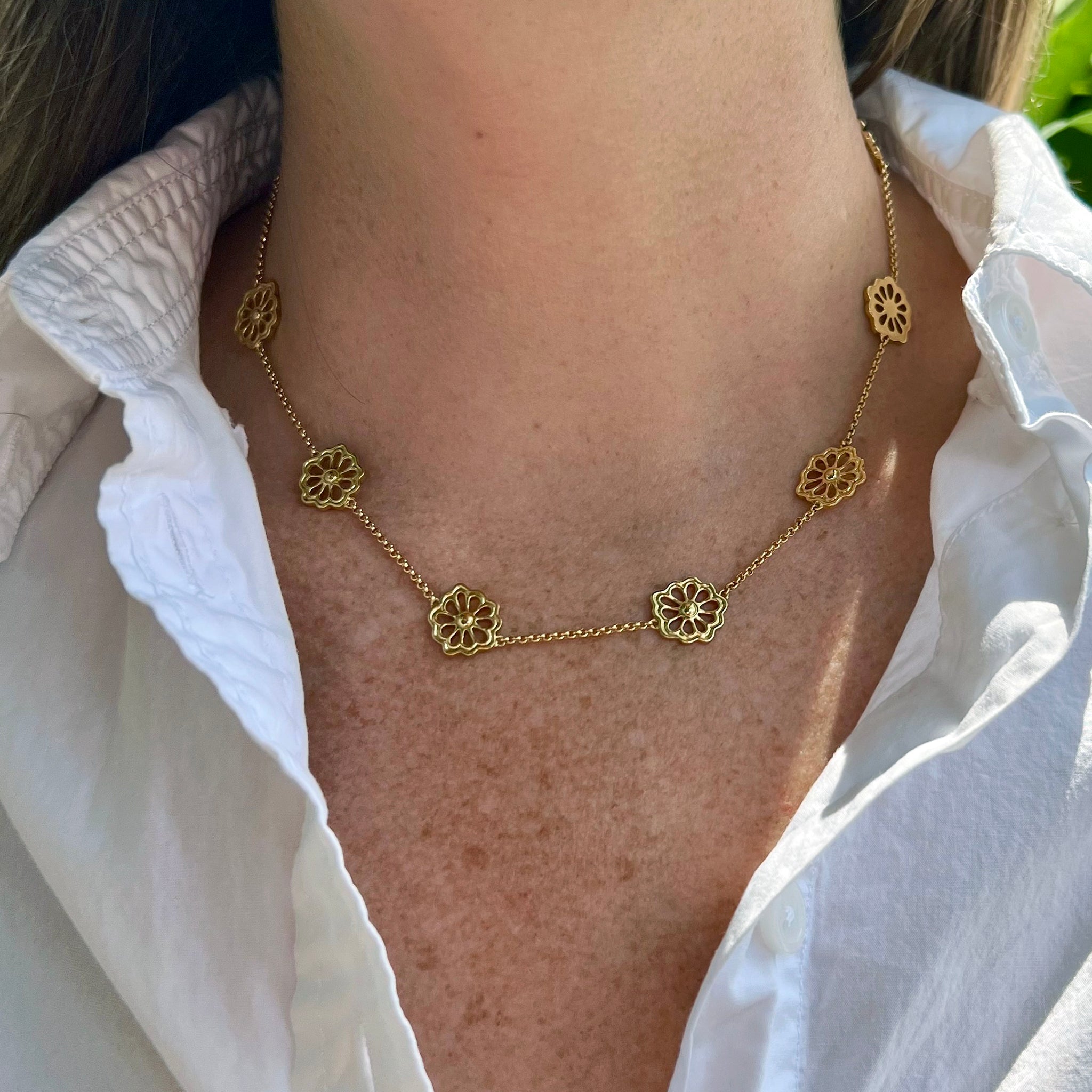 Goldbug Collection By the Bunch Okra Necklace - Stylish Handmade Jewelry for Women, Perfect for Everyday Wear, Parties & Special Occasions