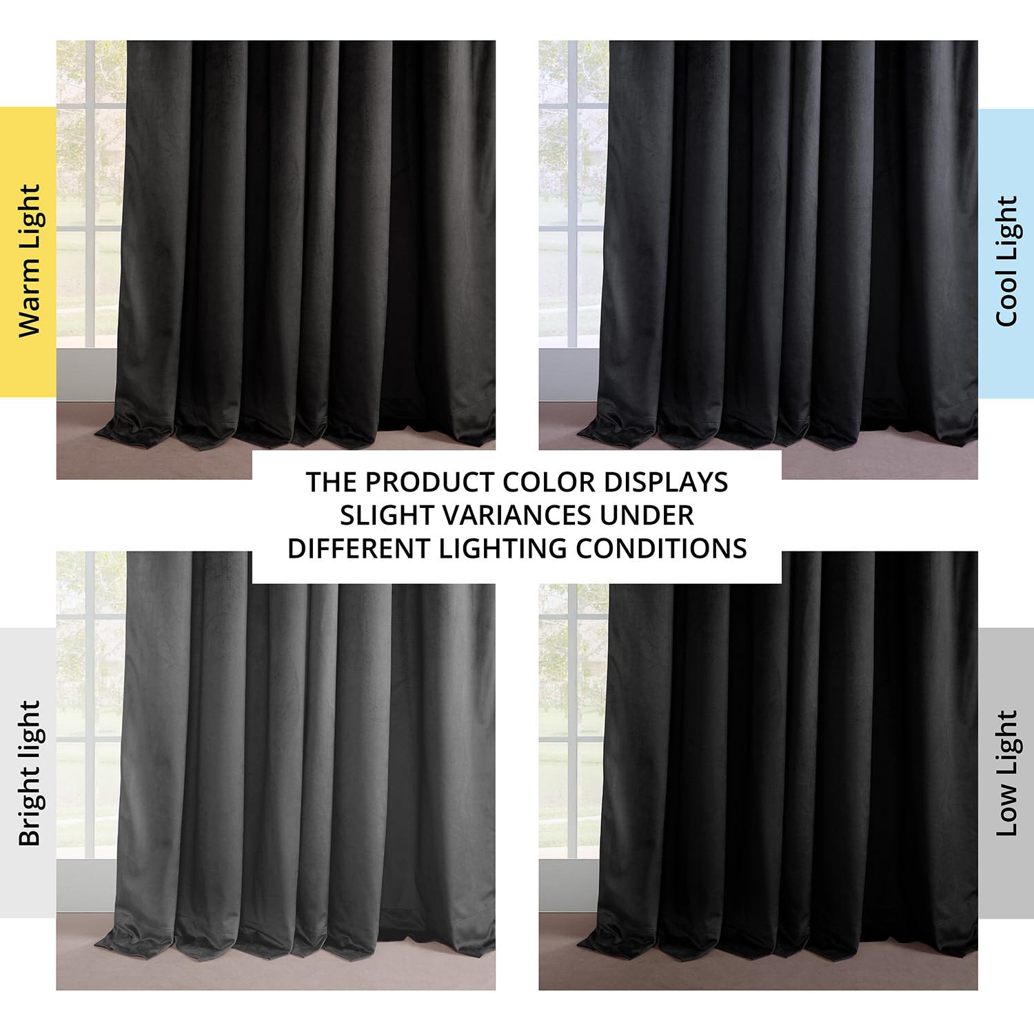 Premium Blackout Curtains for Bedroom & Living Room - 84 Inch Length Velvet Thermal Insulated Drapes with Signature Pleat Design (25W x 84L, Warm Black) - Perfect for Light Blocking, Privacy & Temperature Control