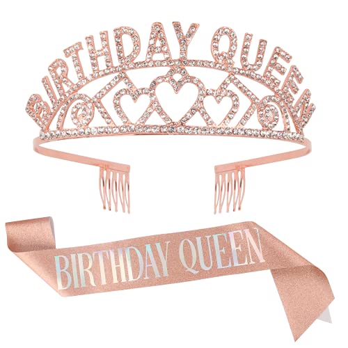 rose gold headband + white rhinestone