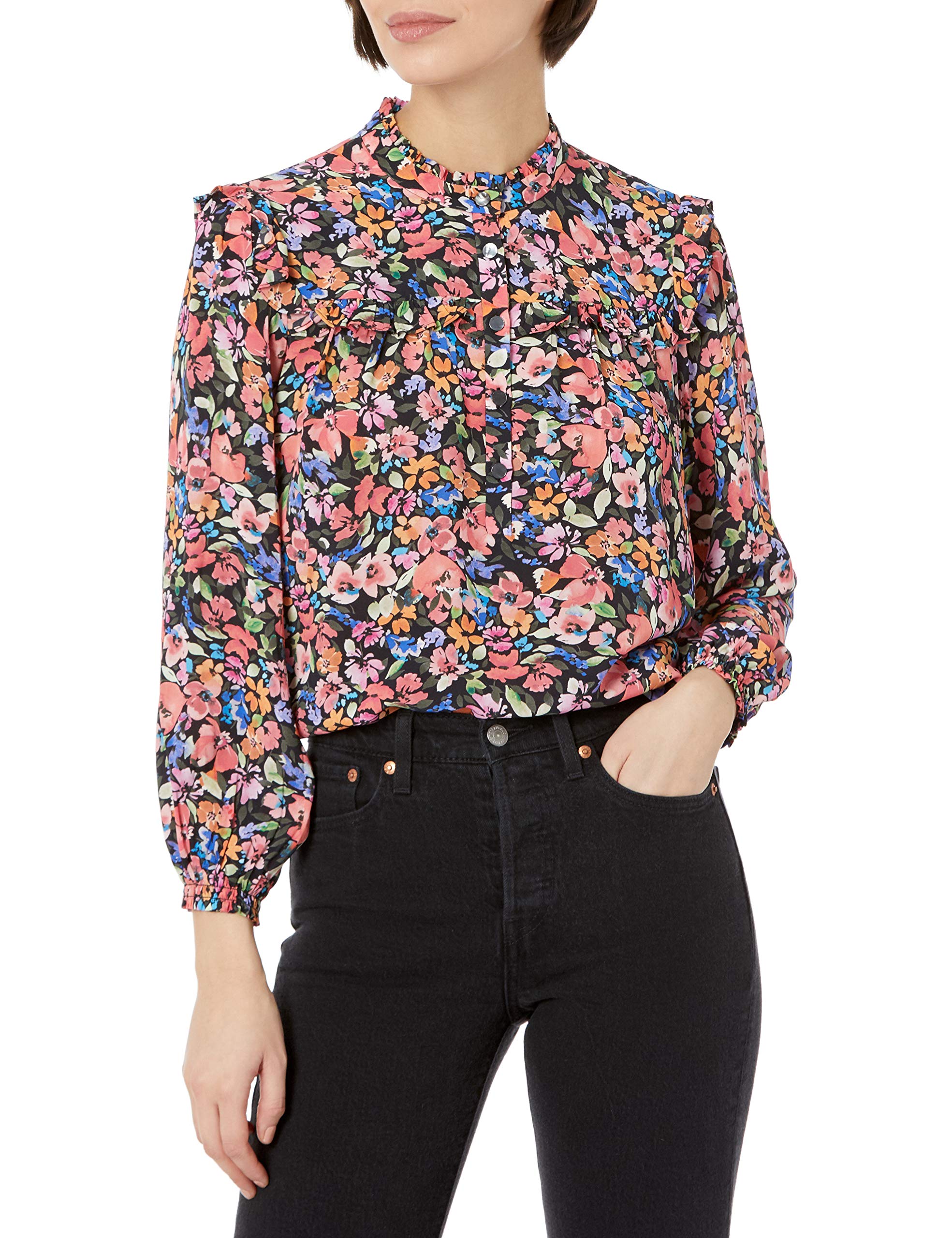 Shoshanna Women's Long-Sleeve Campbell Top - Elegant Blouse for Work & Casual Wear | Perfect for Office, Date Night & Everyday Outfits