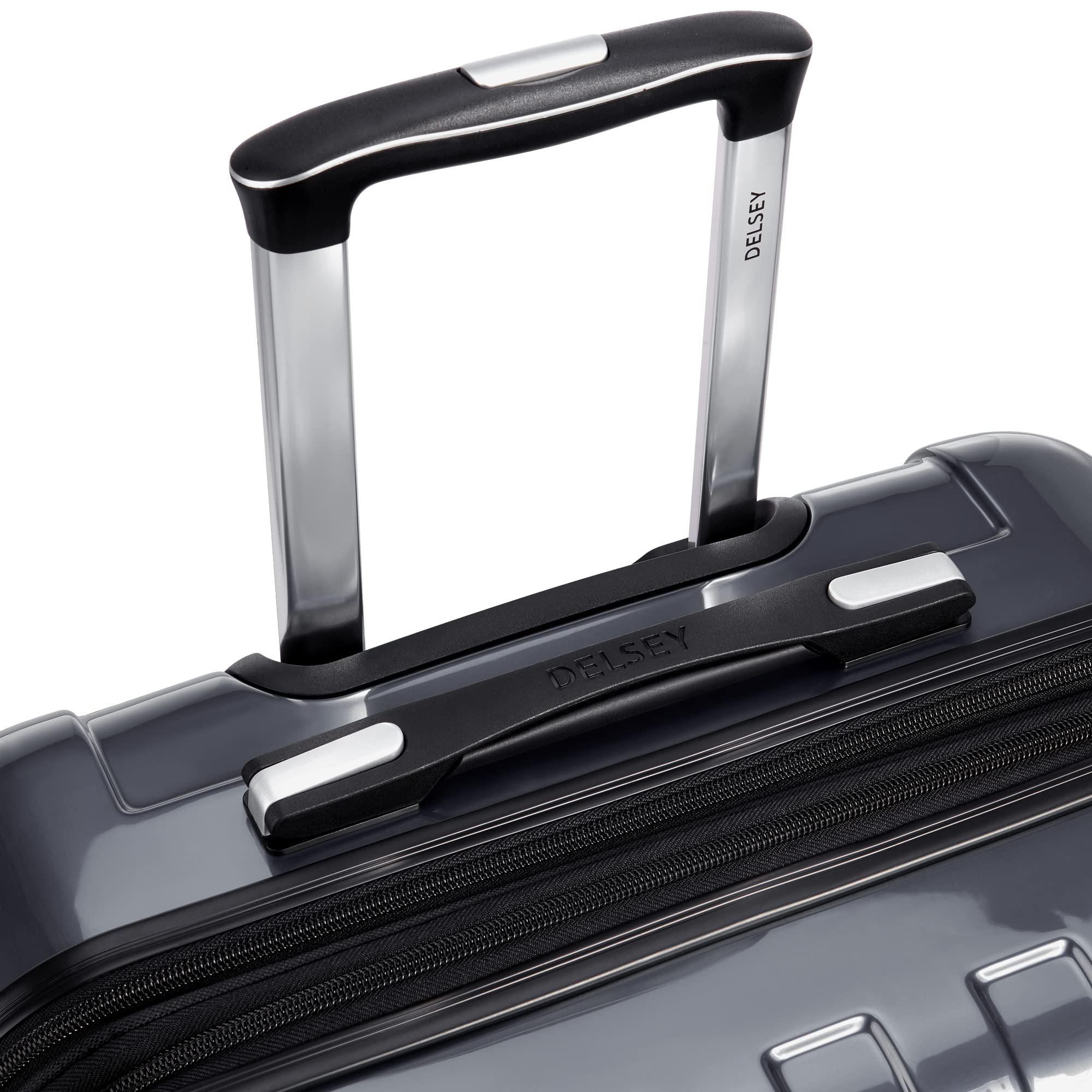 Delsey Helium Aero 25-Inch Expandable Spinner Luggage - Lightweight Carry On Suitcase with 360° Wheels, TSA Lock & Durable Shell (Platinum) - Perfect for Business Travel & International Trips