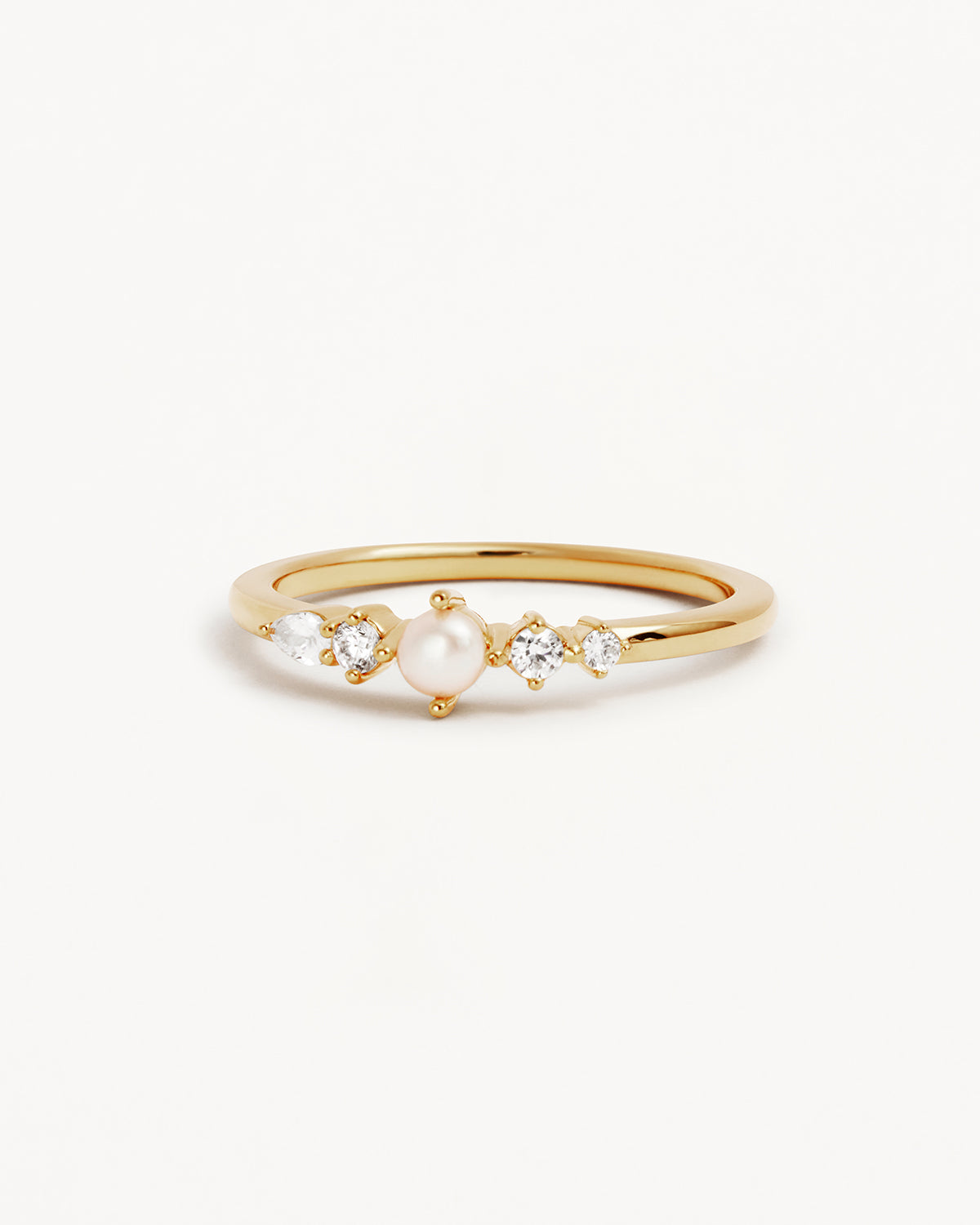 18K Gold Vermeil Sea Foam Ring - Elegant Stackable Dainty Jewelry for Women, Perfect for Everyday Wear, Gift Giving & Special Occasions