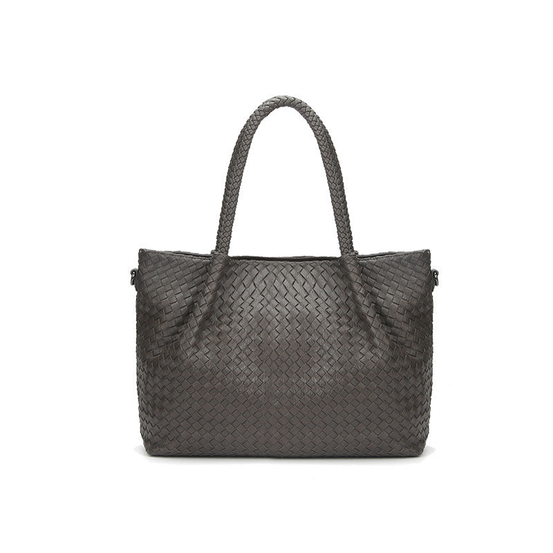 Vegan Leather Large Capacity Tote Bag for Women - Soft & Stylish Carryall for Work, Travel, and Everyday Use
