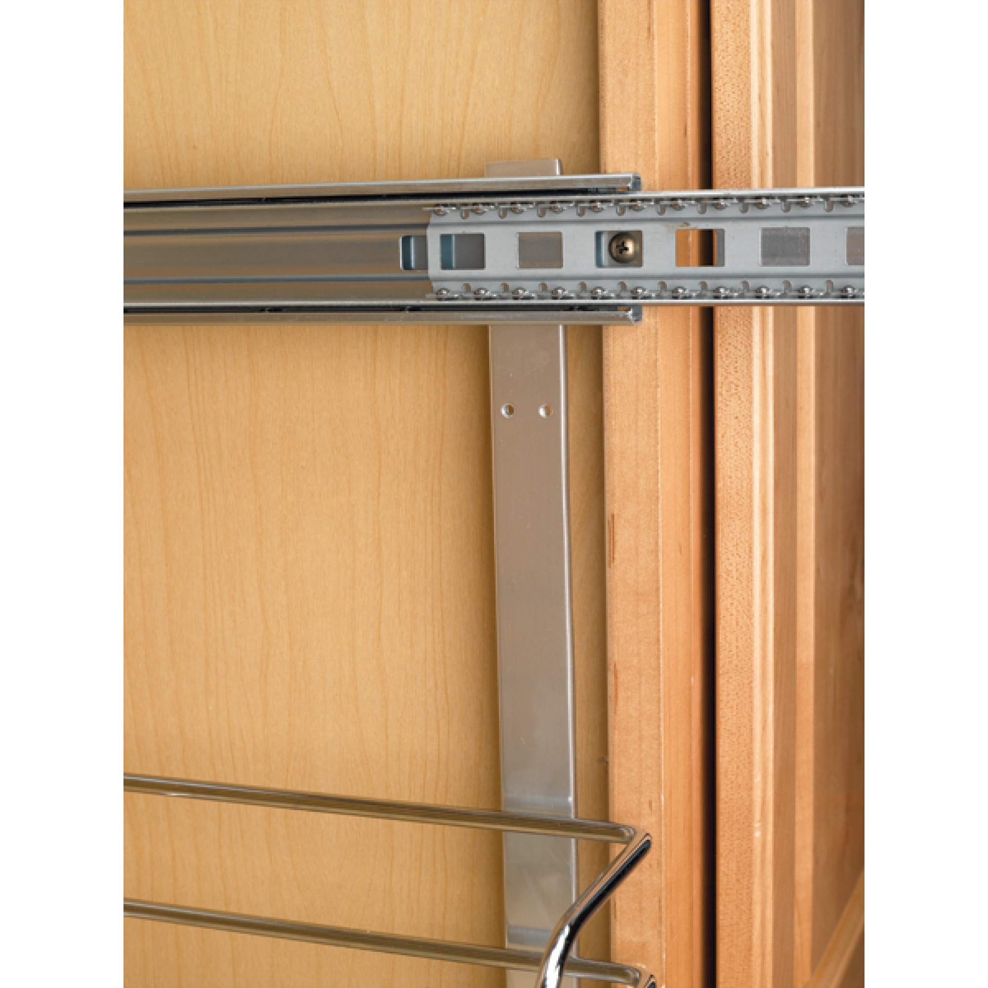 Rev-A-Shelf 15x22 Inch Chrome 2-Tier Pull Out Wire Basket Organizer for Kitchen Cabinets - Space Saving Storage Solution for Pots, Pans & Utensils