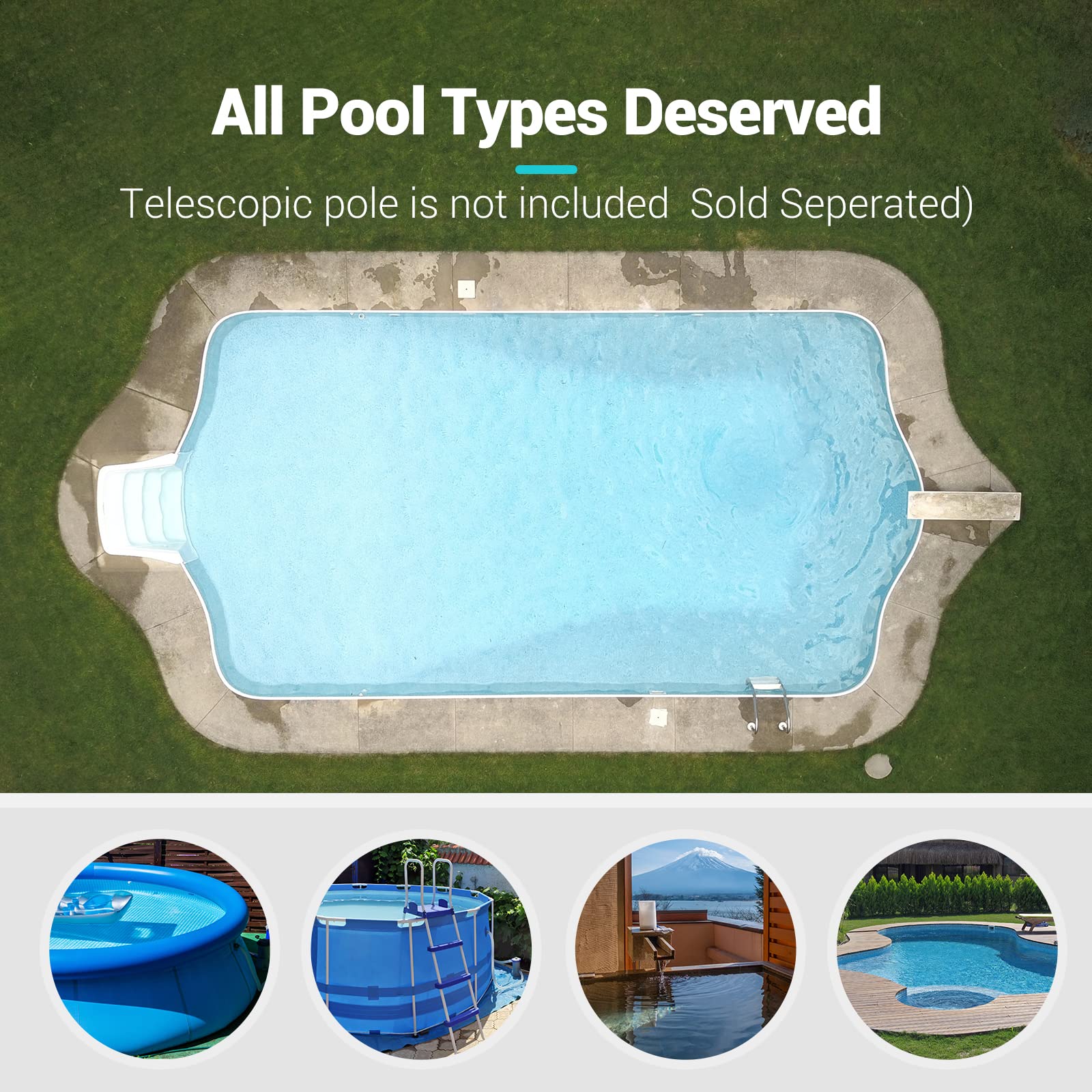 2023 Upgraded AIPER Cordless Pool Vacuum - Handheld Rechargeable Swimming Pool Cleaner with 60 Min Runtime | Powerful Suction for Deep Cleaning Above & In-Ground Pools, Hot Tubs, Spas | Perfect for Quick Pool Maintenance & Seasonal Cleaning (Pilot H1 Model)