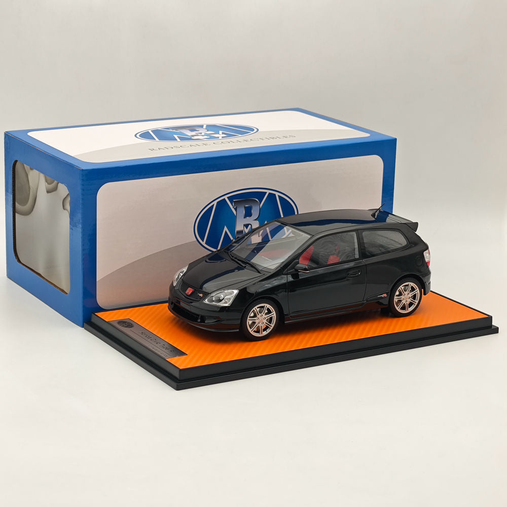 1:18 Scale Honda Civic Type R EP3 Championship 2004 Diecast Model Car - Black RM0018 by DNA Collectibles | Perfect for Car Enthusiasts, Model Collectors, and Display Showcases