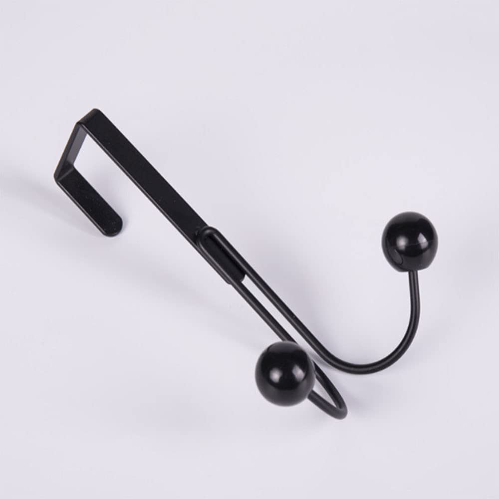 4PCS Heavy Duty Wall Mounted Coat Rack - Double Prong Metal Hooks for Coats, Hats, Towels, Bags & Robes (Black/White) - Perfect for Entryway, Bedroom, Bathroom & Closet Organization